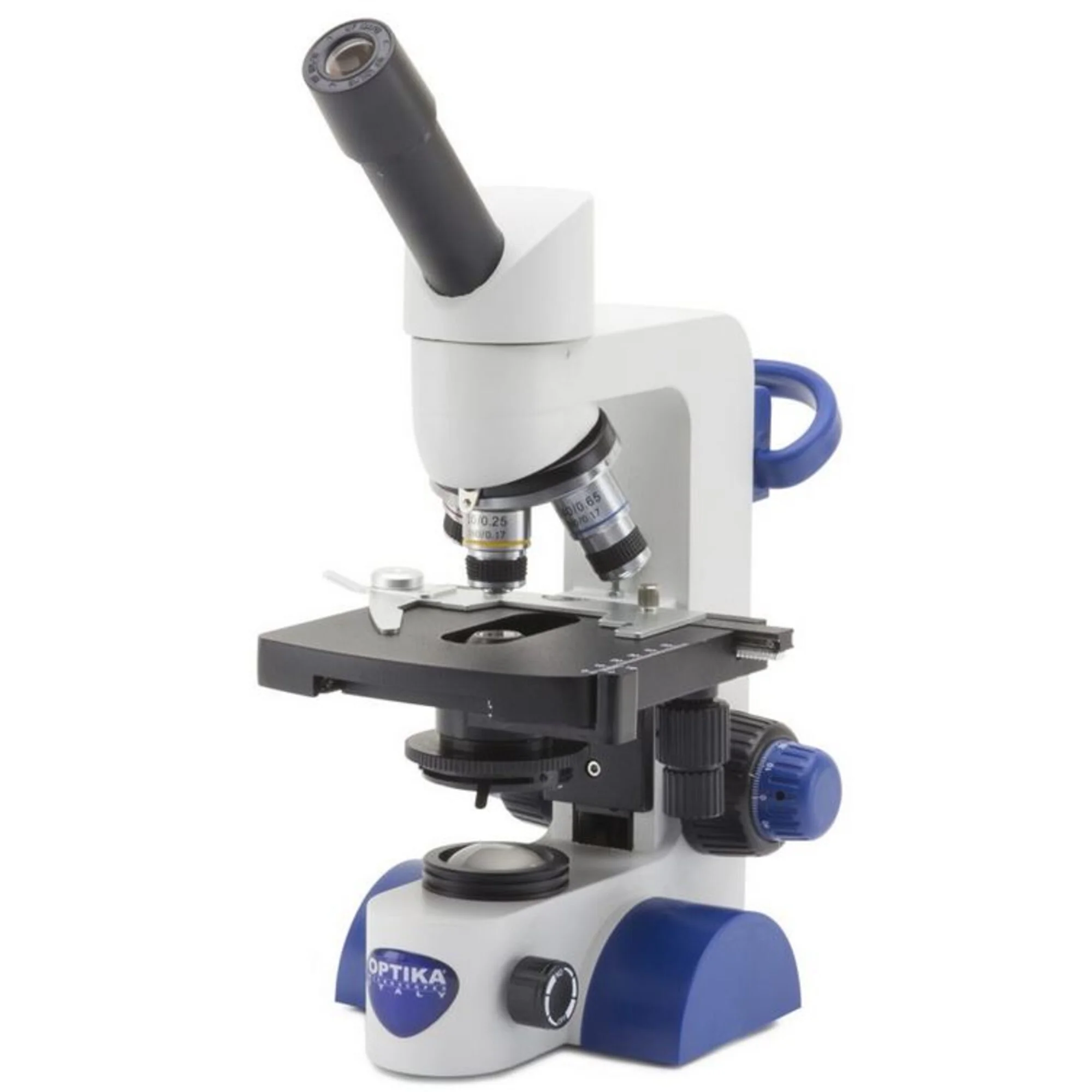 Microscope  B-63, mono, 40-600x, LED, batterie, platine à chariot croisé