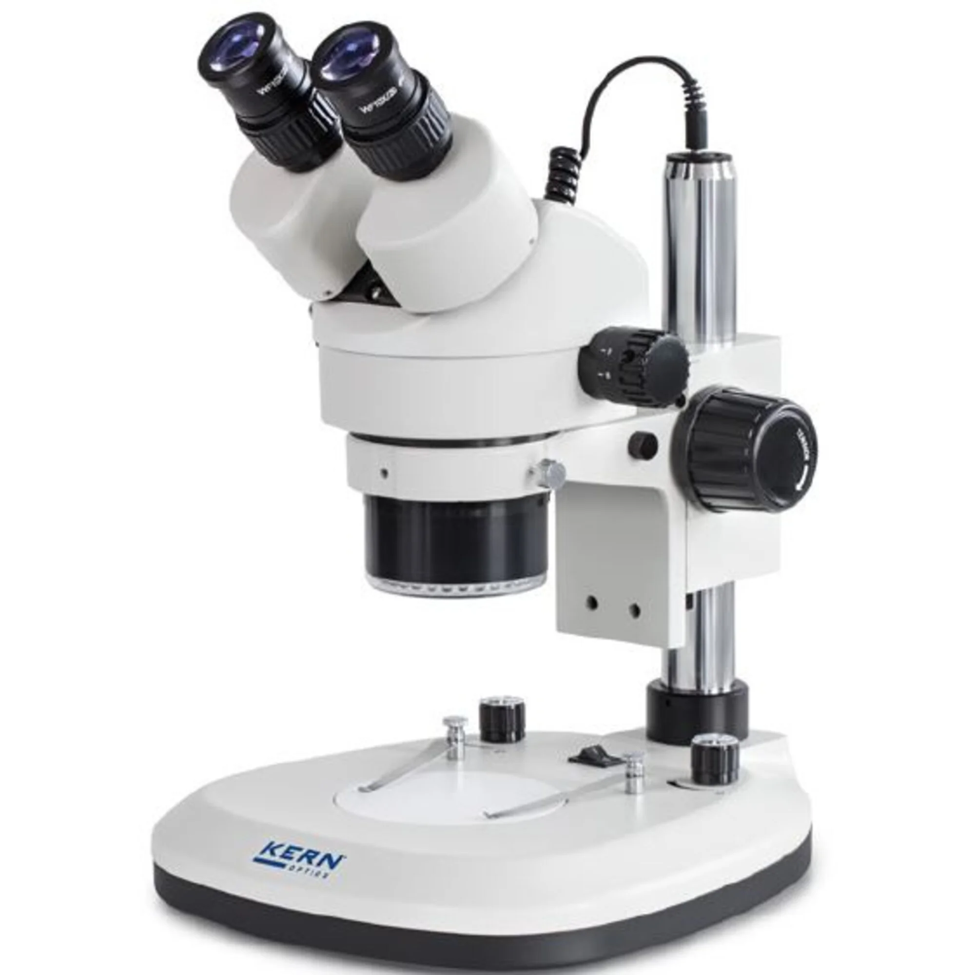 Microscope stéréo zoom  OZL 466, trino, annulaire, Greenough, 0,7-4,5x, HWF10x20, 3W LED