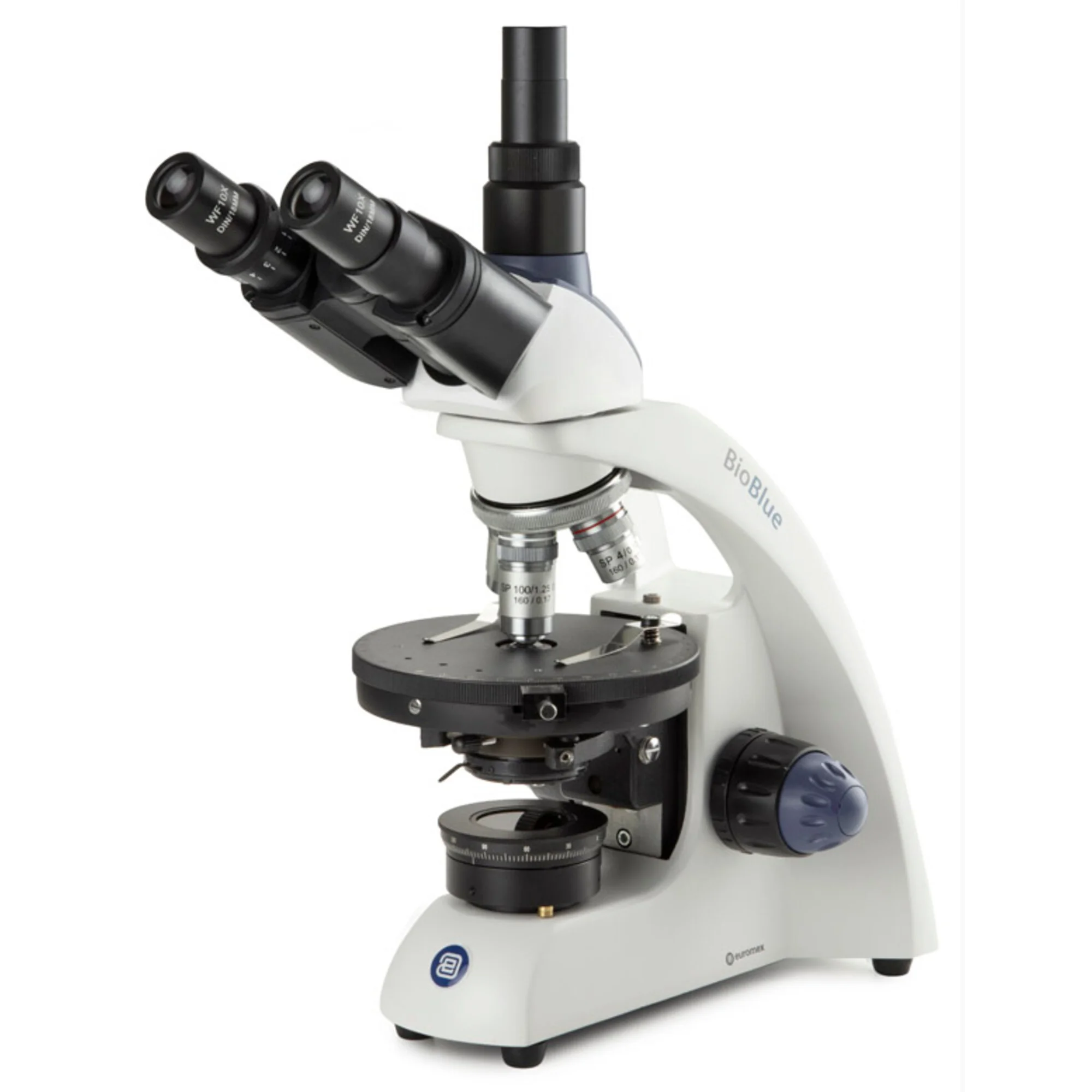 Microscope BioBlue, BB.4253-P-HLED, trino, polarisation, DIN, 40x-1000x, 10x/18, LED, 1W
