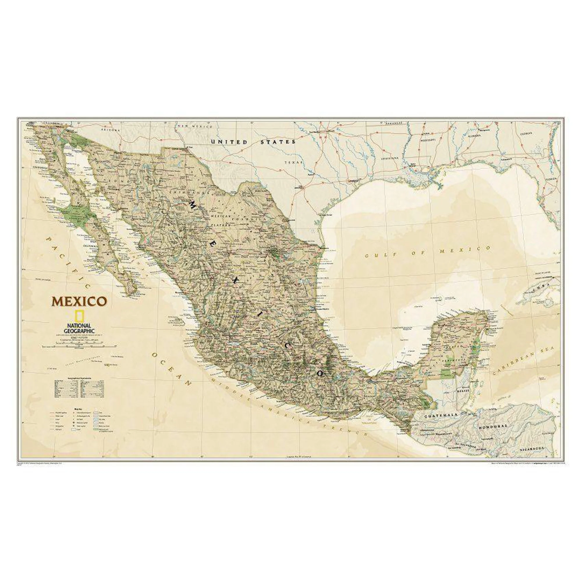 Carte géographique  Mexique