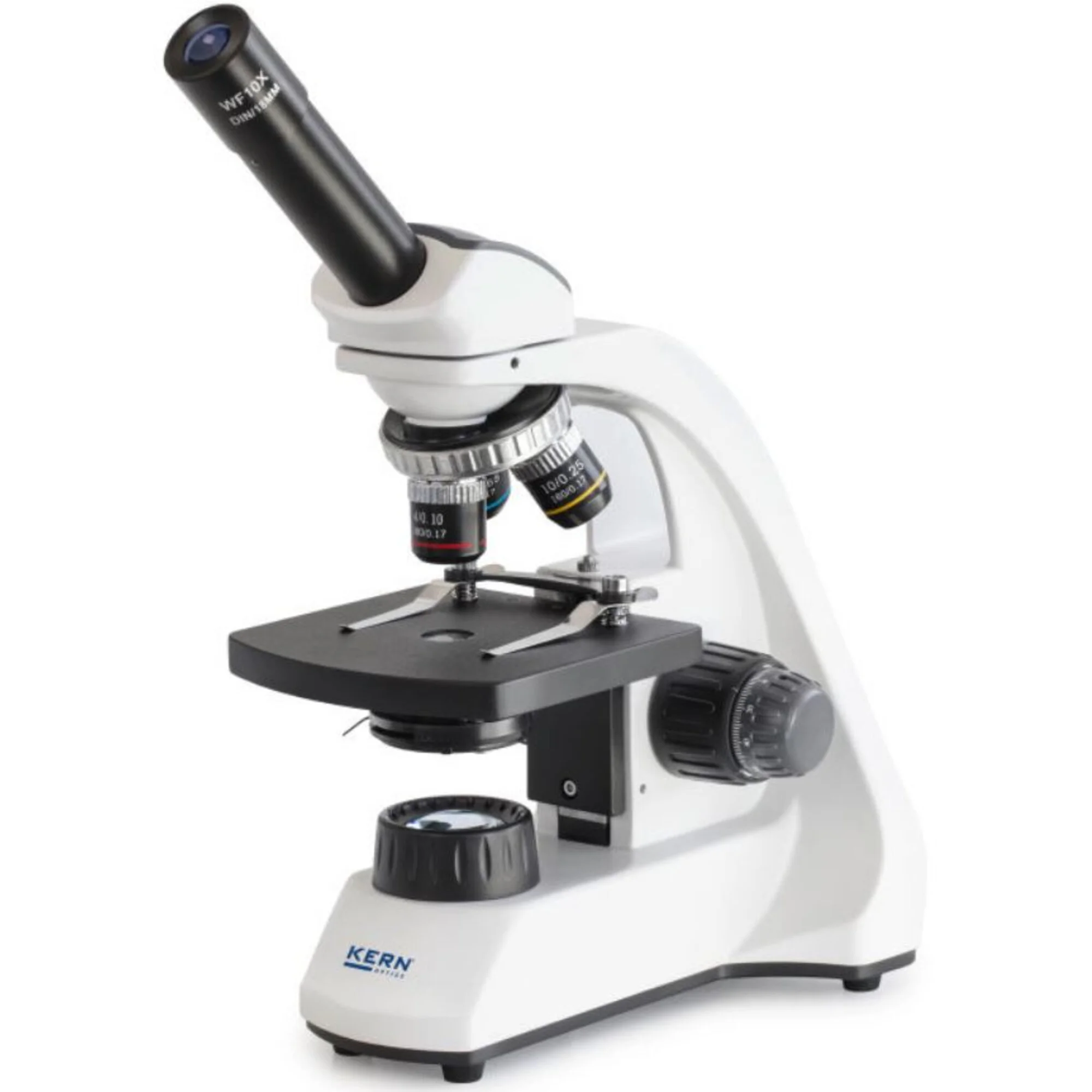 Microscope  Mono Achromat 4/10/40, WF10x18, 1W LED, OBT 102