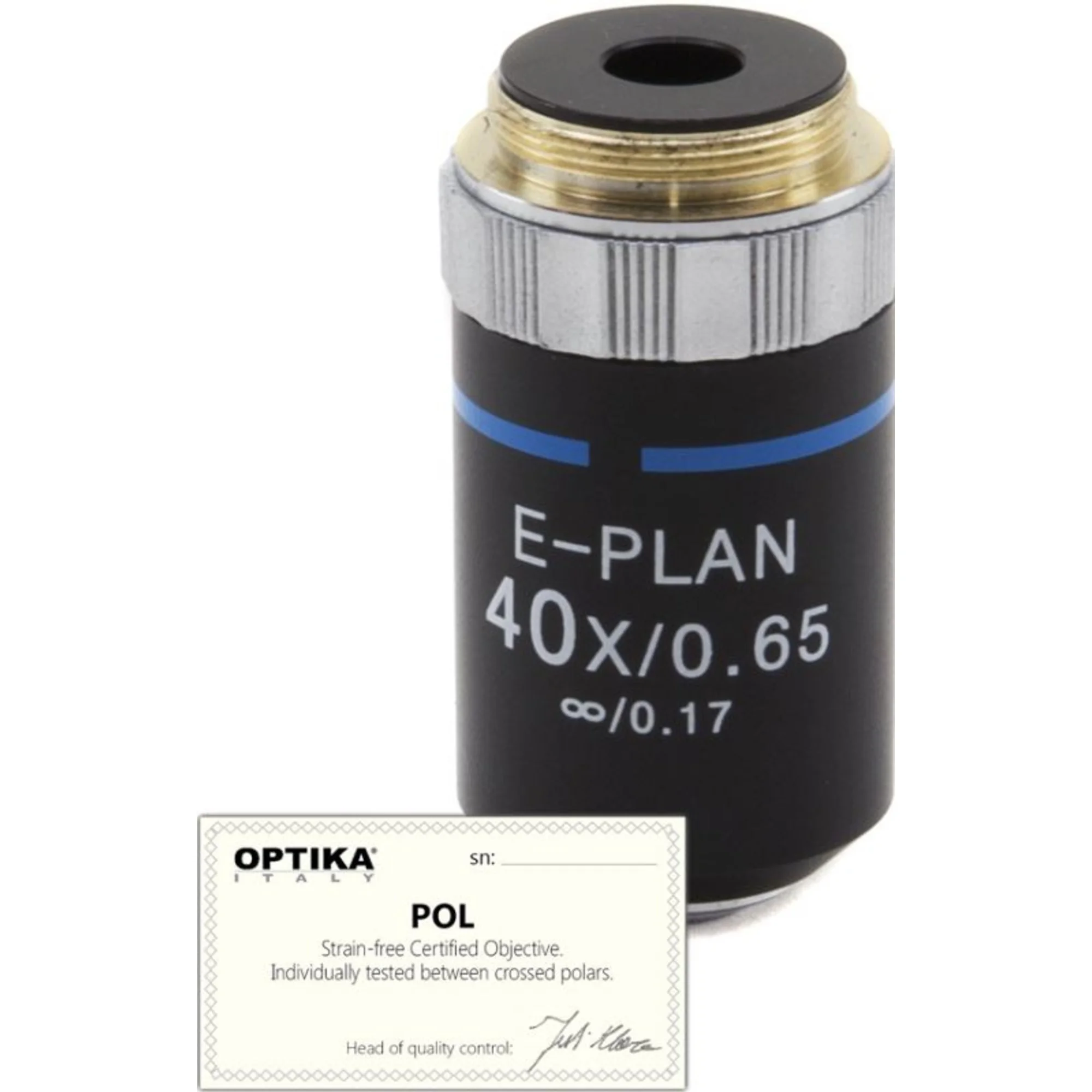 Objectif  40x/0.65, infinity, N-plan, POL,  ( B-383POL), M-147P