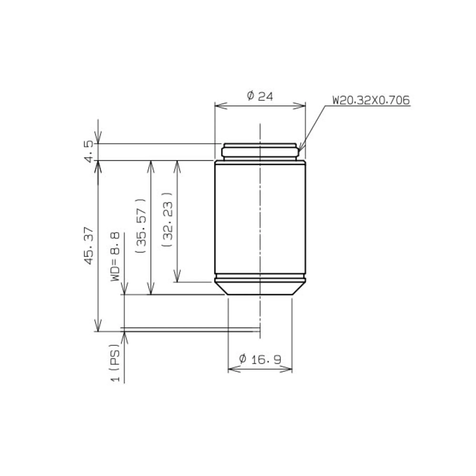 Objectif CACHN10x IPC/0,25 (CACHN10XIPC-1-7)