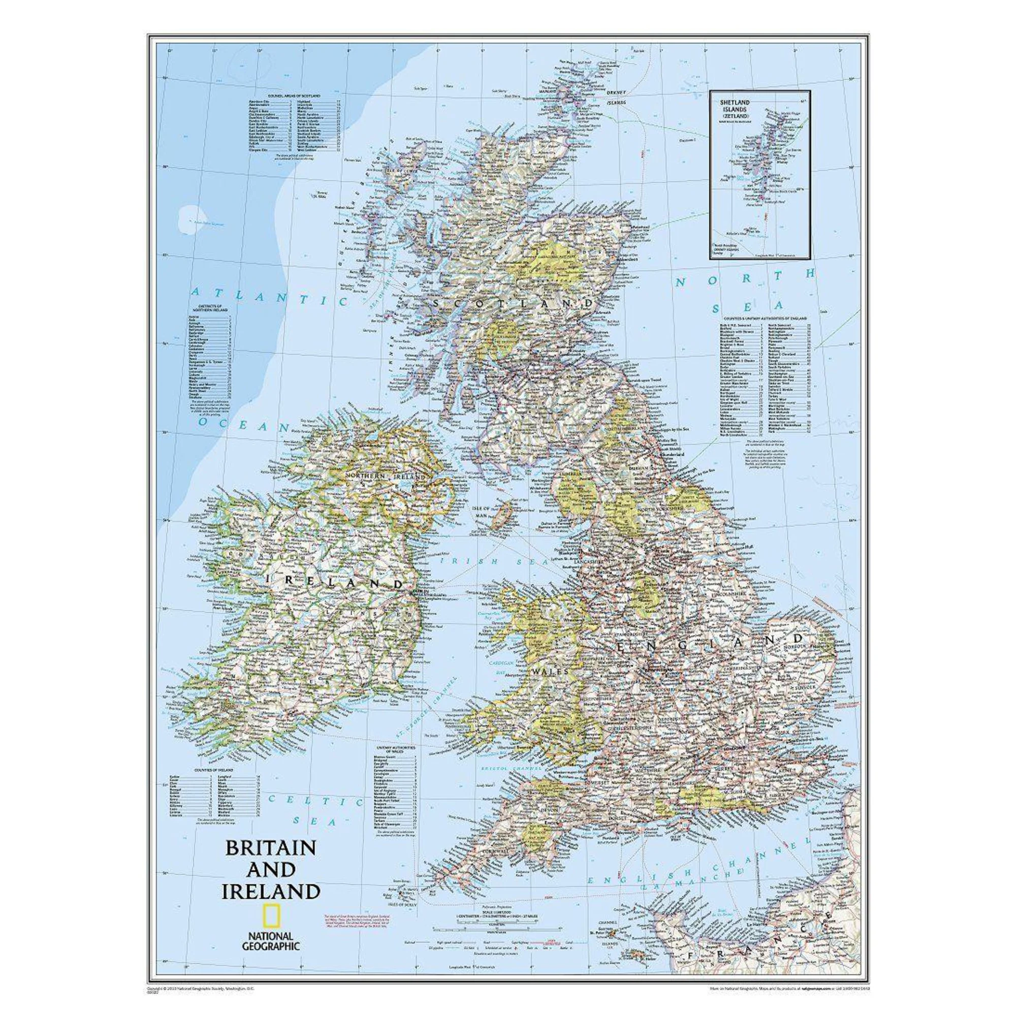 Carte régionale îles britanniques