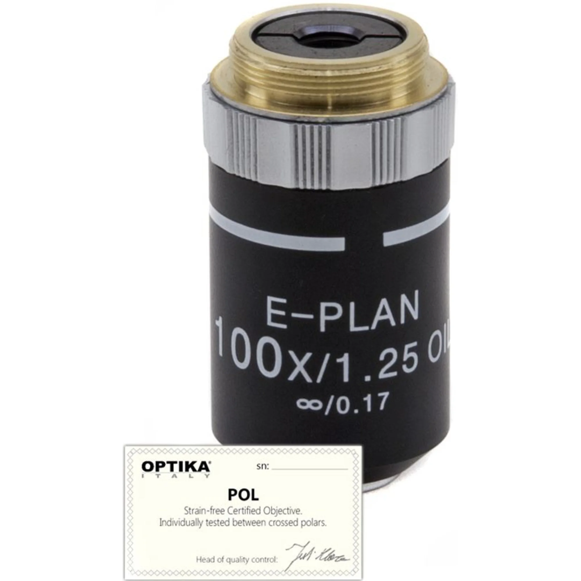 Objectif  M-148P, 100x/1.25 (OIL/WATER), infinity, plan, POL, ( B-383POL)