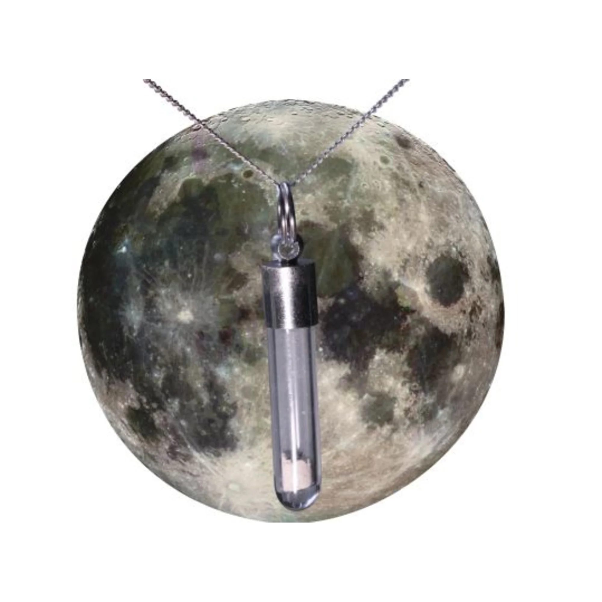 collier poussière de Lune (pendentif fiole)