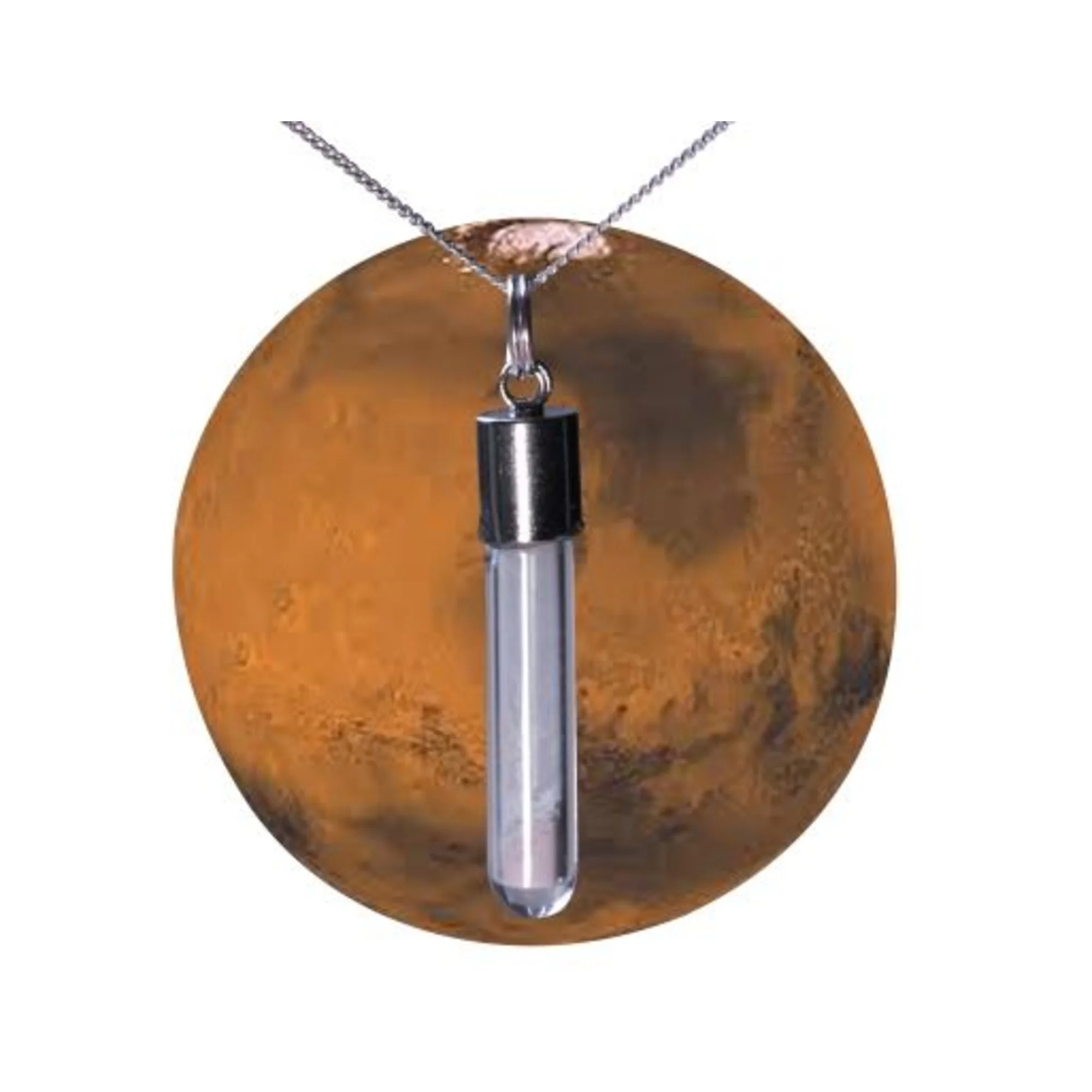 collier poussière de Mars (pendentif fiole)