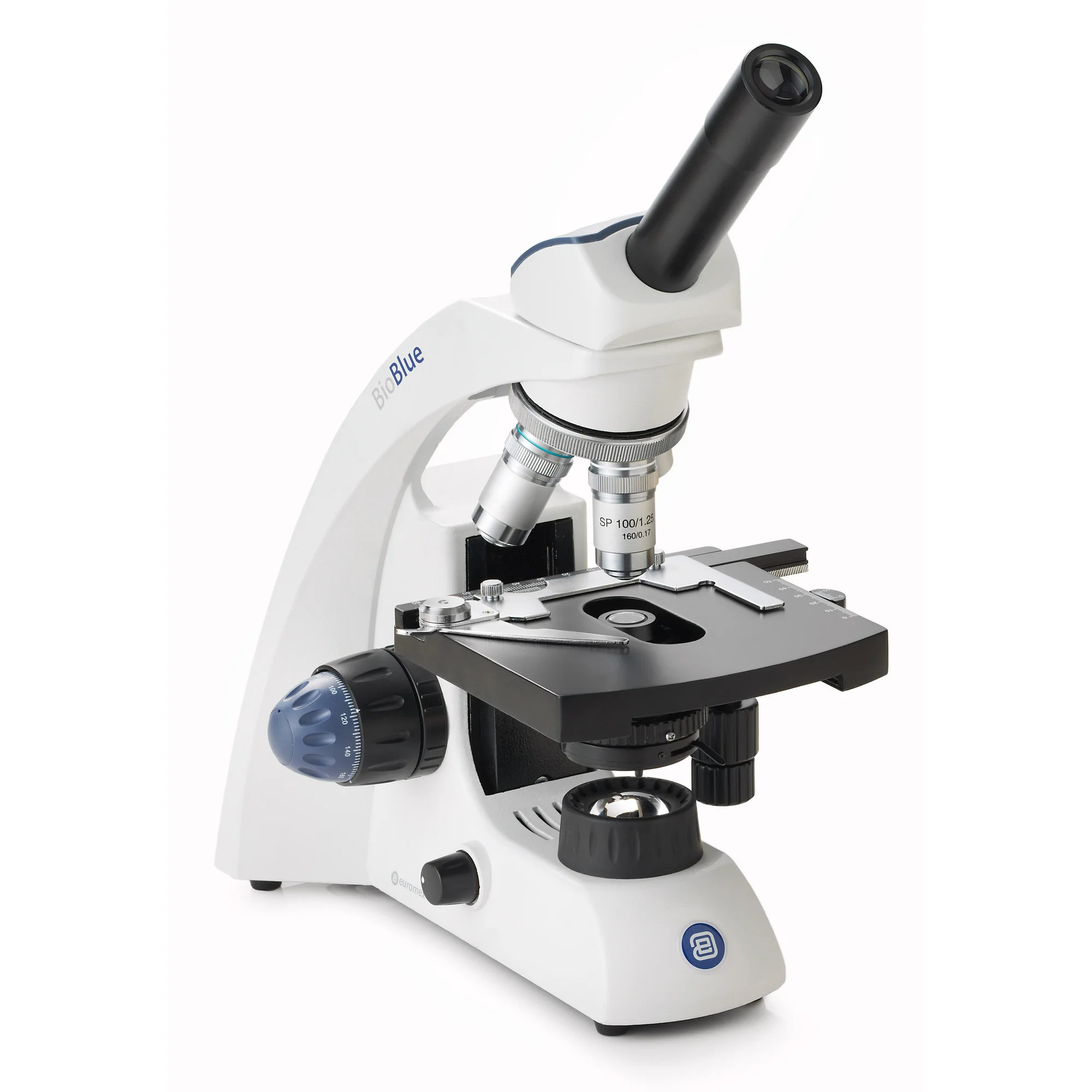 Microscope  BioBlue, BB.4240, mono, DIN, semiplan, 40x-600x, 10x/18, LED, 1W