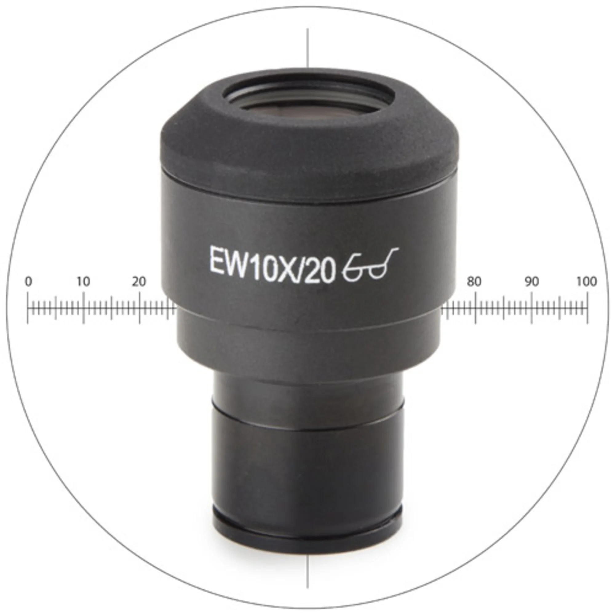Oculaire de mesure  IS.6010-CM, WF10x/20 mm, 10/100 microm., crosshair, Ø 23.2 mm (iScope)