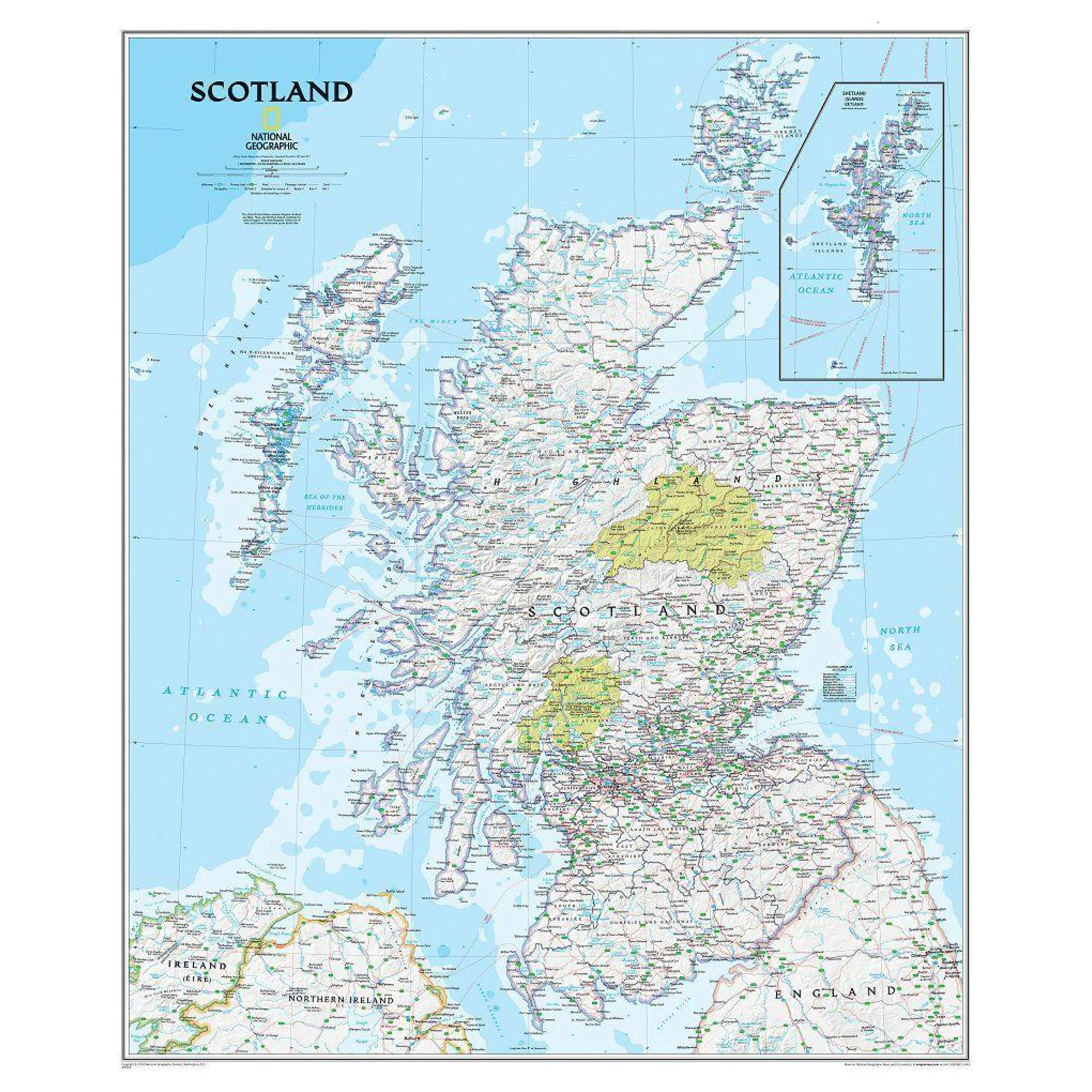 Carte géographique  Écosse