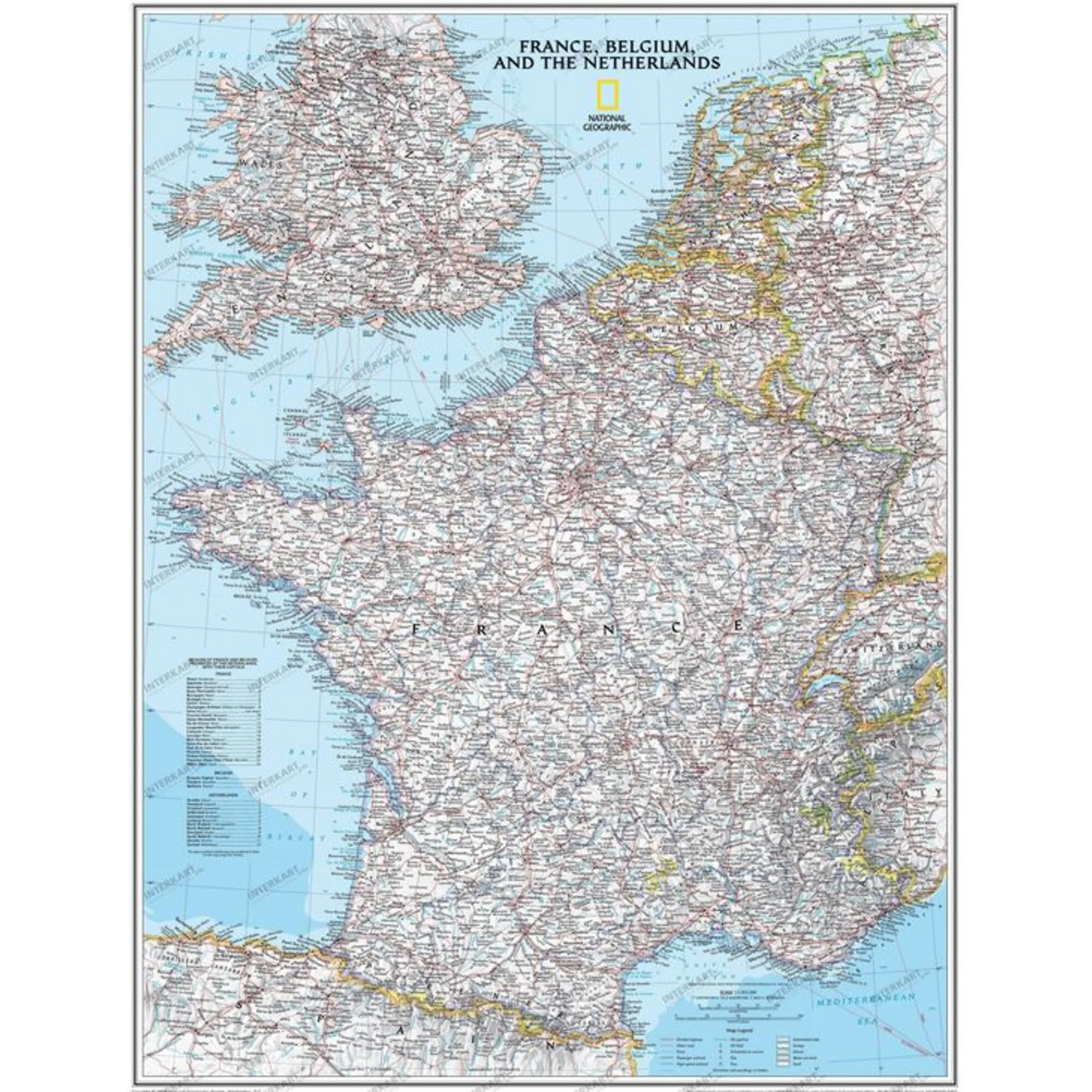 Carte géographique  France plastifiée