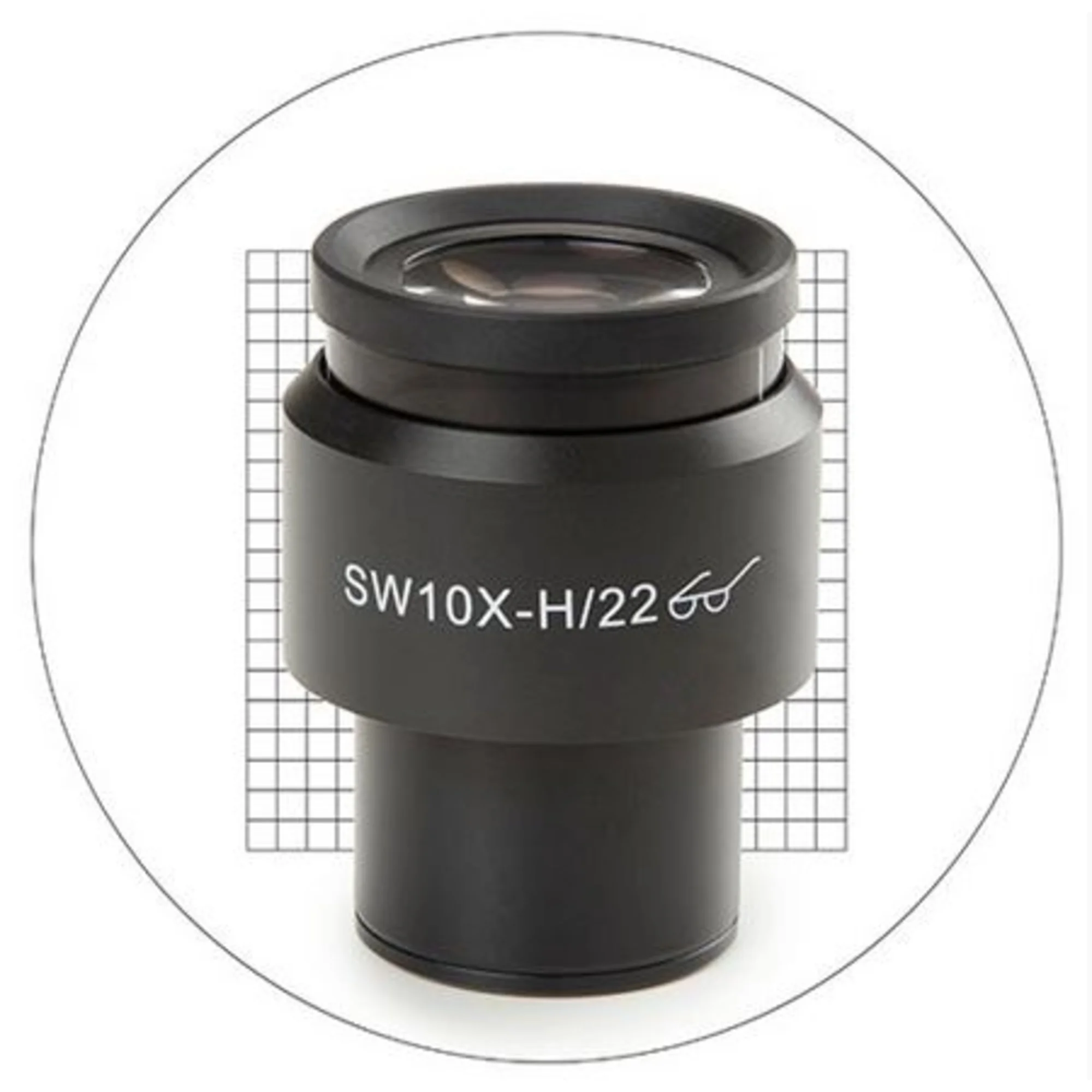 Oculaire 10x/22 mm, réseau quadrillé 20 x 20,  Ø 30 mm, DX.6210-SG (Delphi-X)