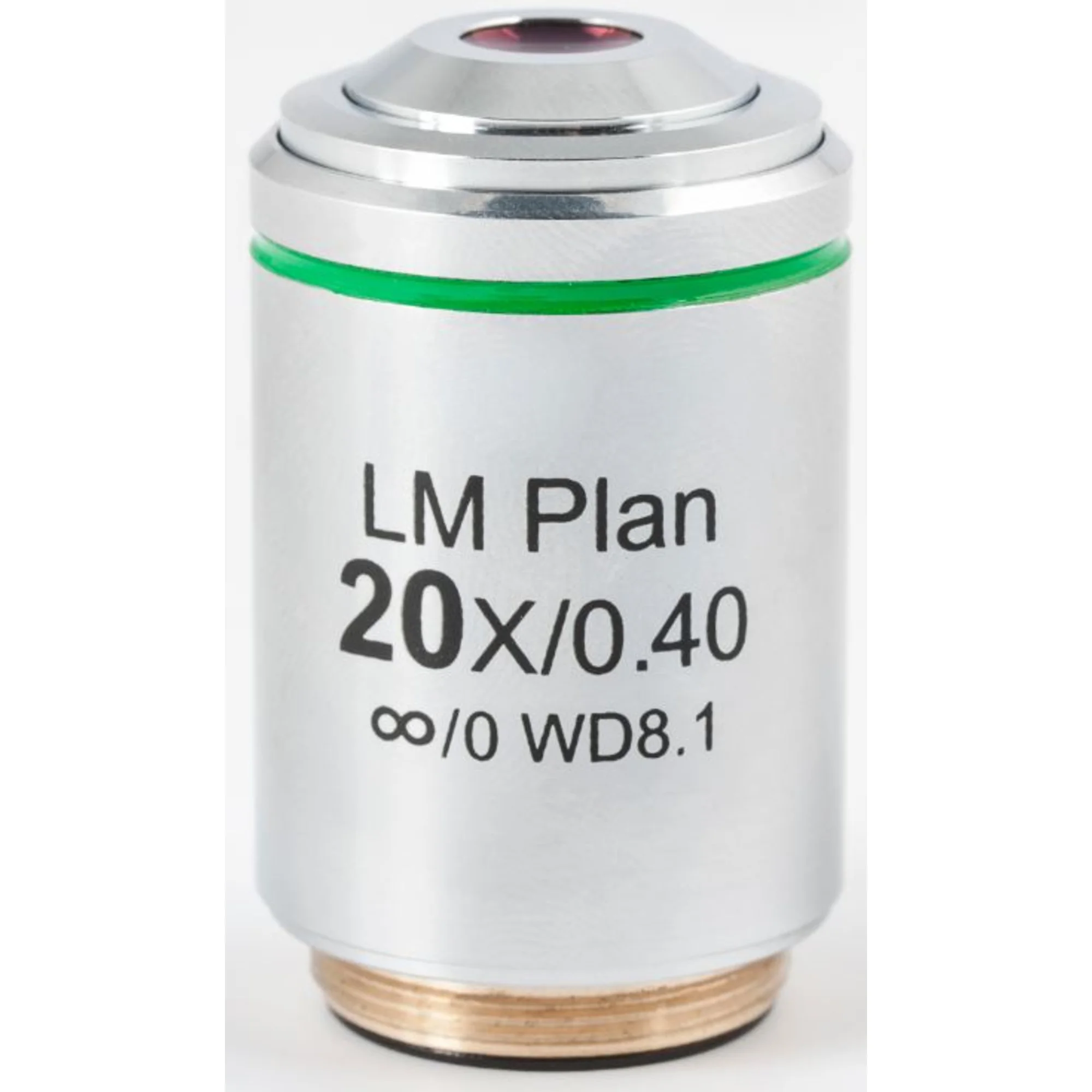 Objectif  LM PL, CCIS, LM, plan, achro, 20x/0.4, w.d 8.1mm (AE2000 MET)