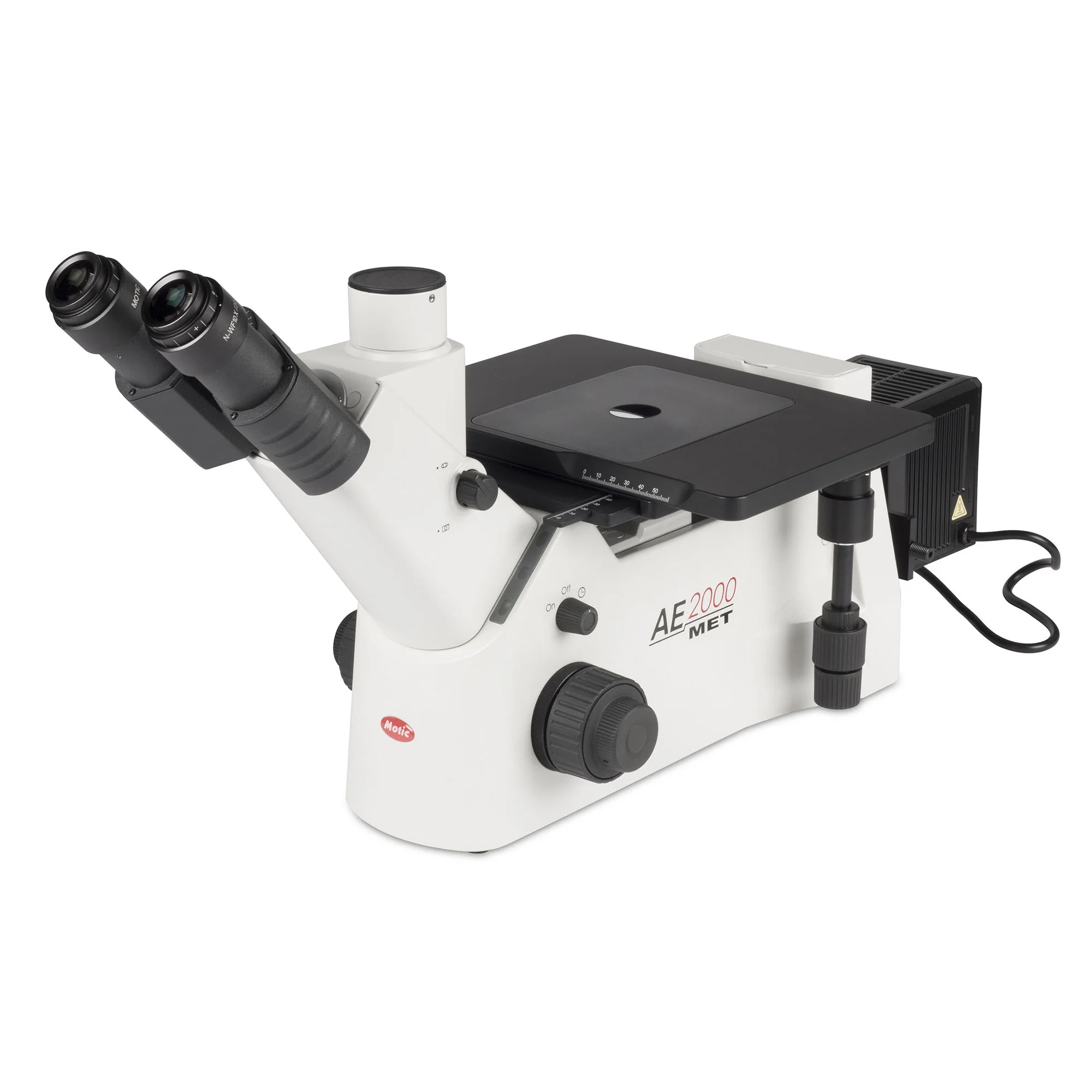 Microscope inversé  AE2000 MET, trino, 50x-500x, LM, Darkfield, 100W