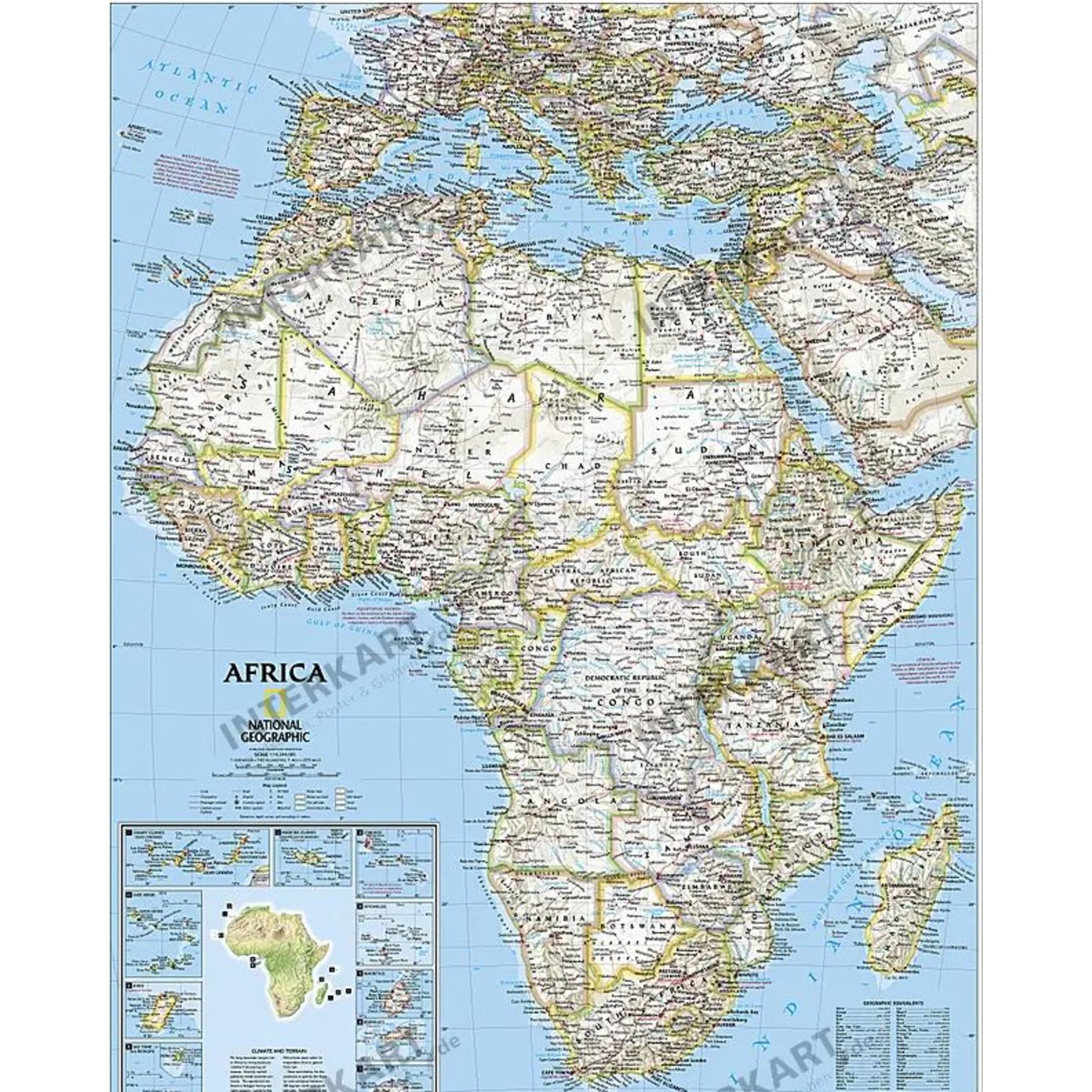 Carte antique d'Afrique
