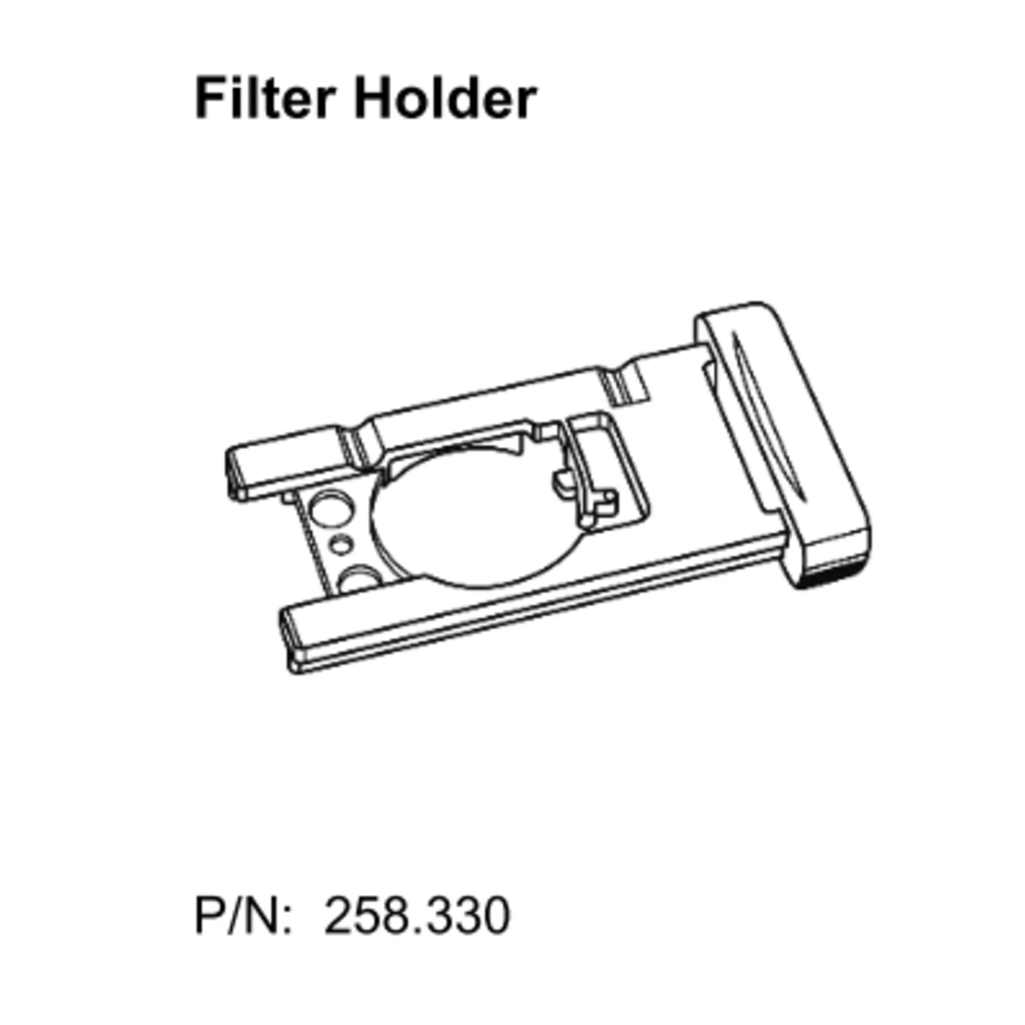 Crochet de filtre vide pour KL, pour filtre insérable Ø = 28 mm