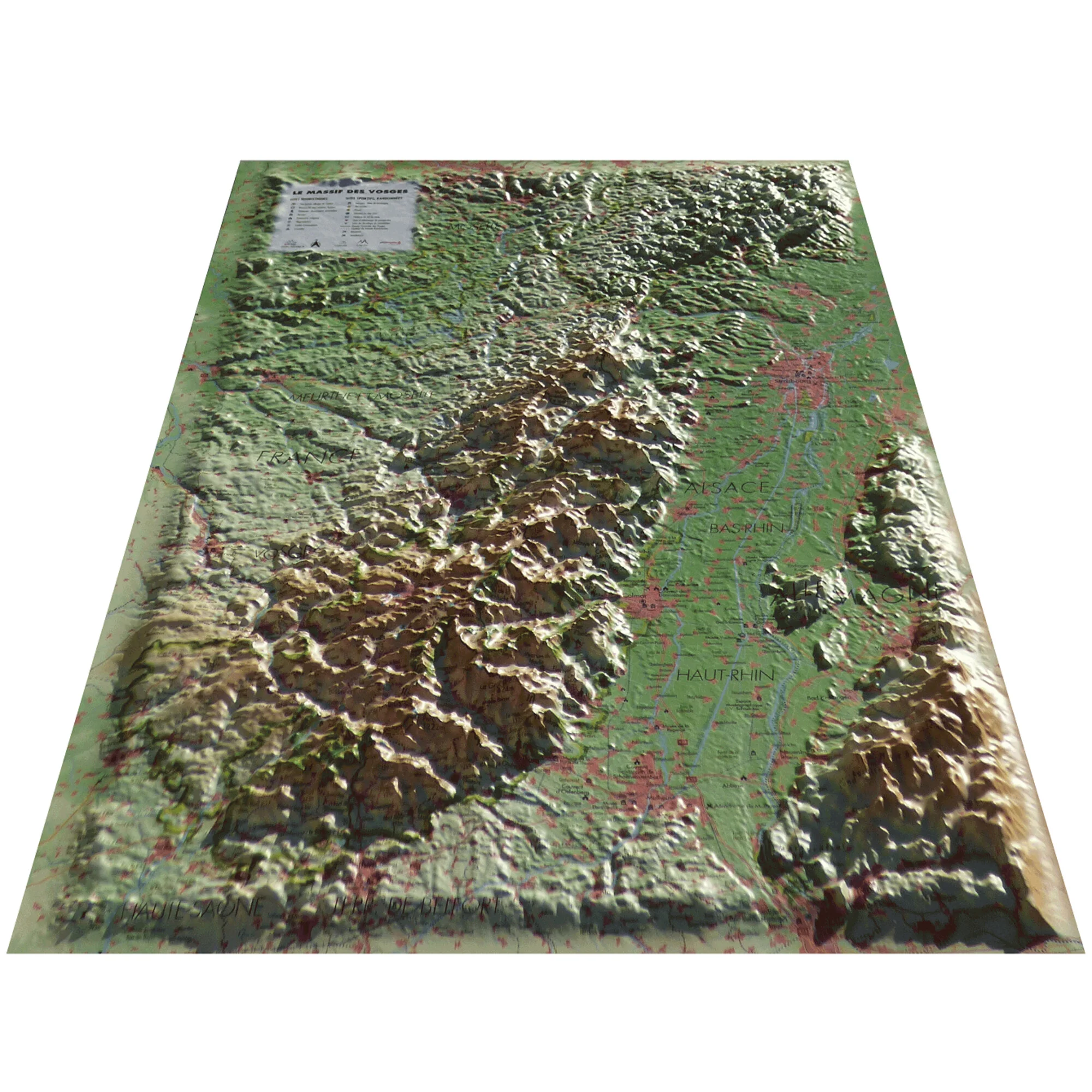 Carte régionale  Le Massif des Vosges