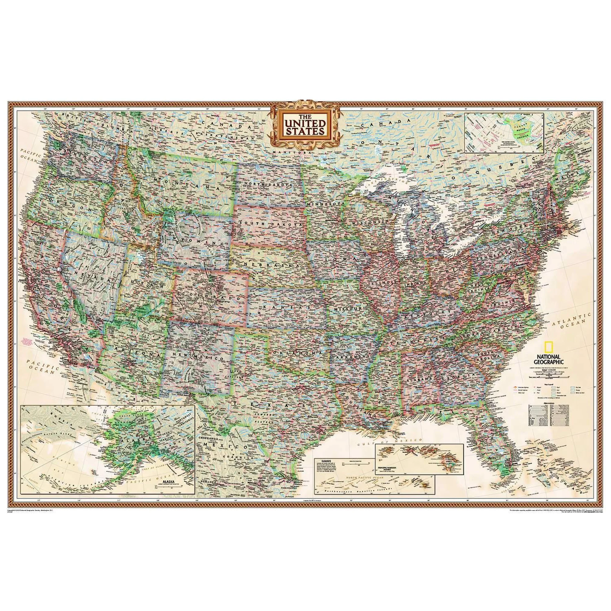 Carte d'USA Executive politiquement