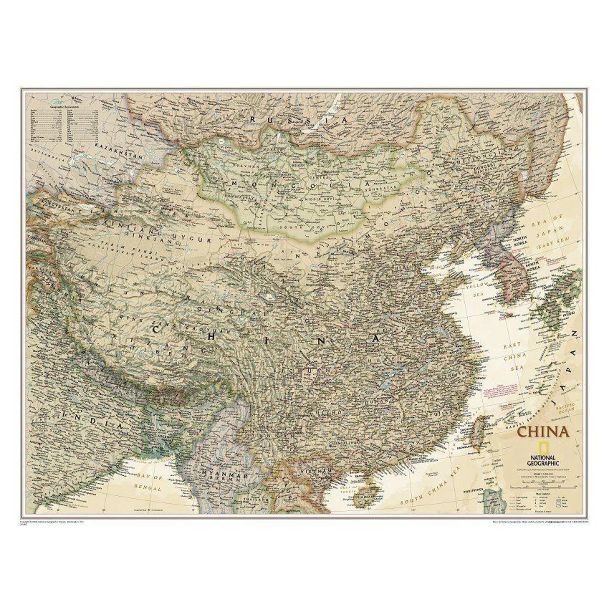 Carte antique de la Chine