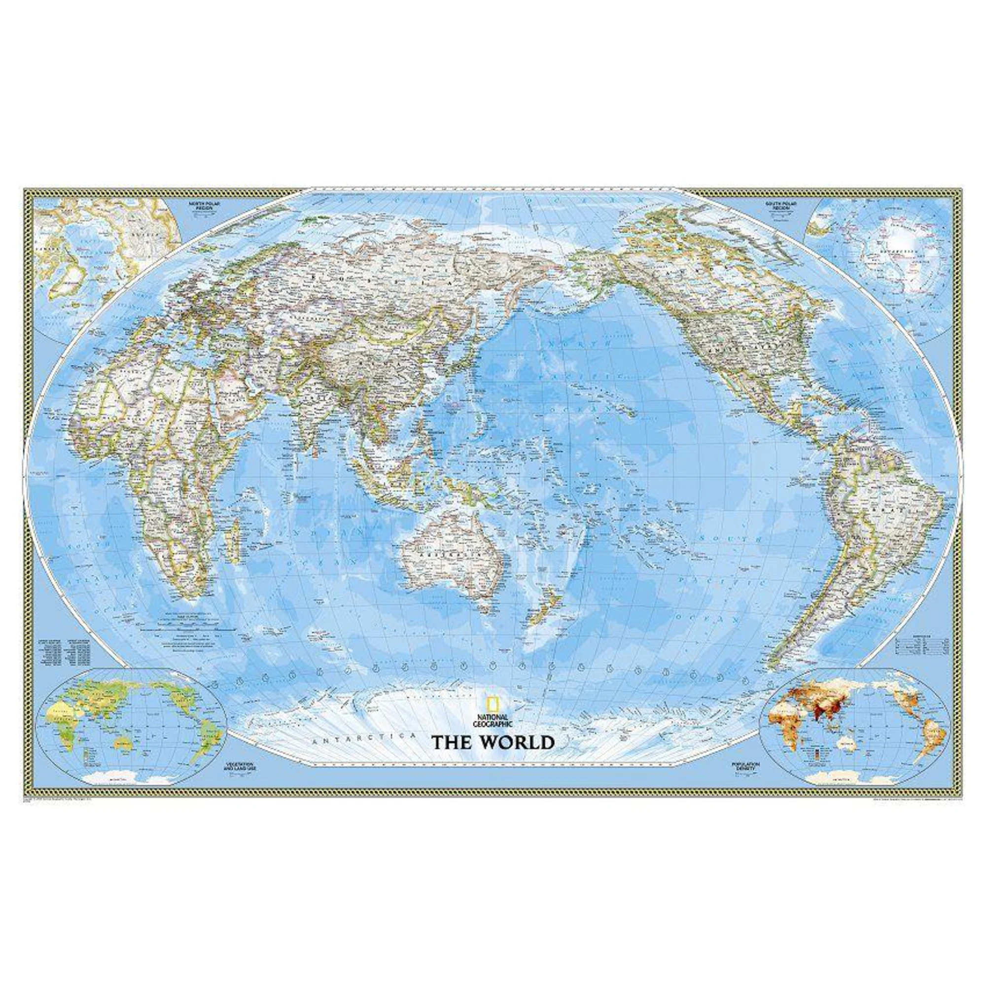 Mappemonde  Carte politique mondiale centrée sur le Pacifique