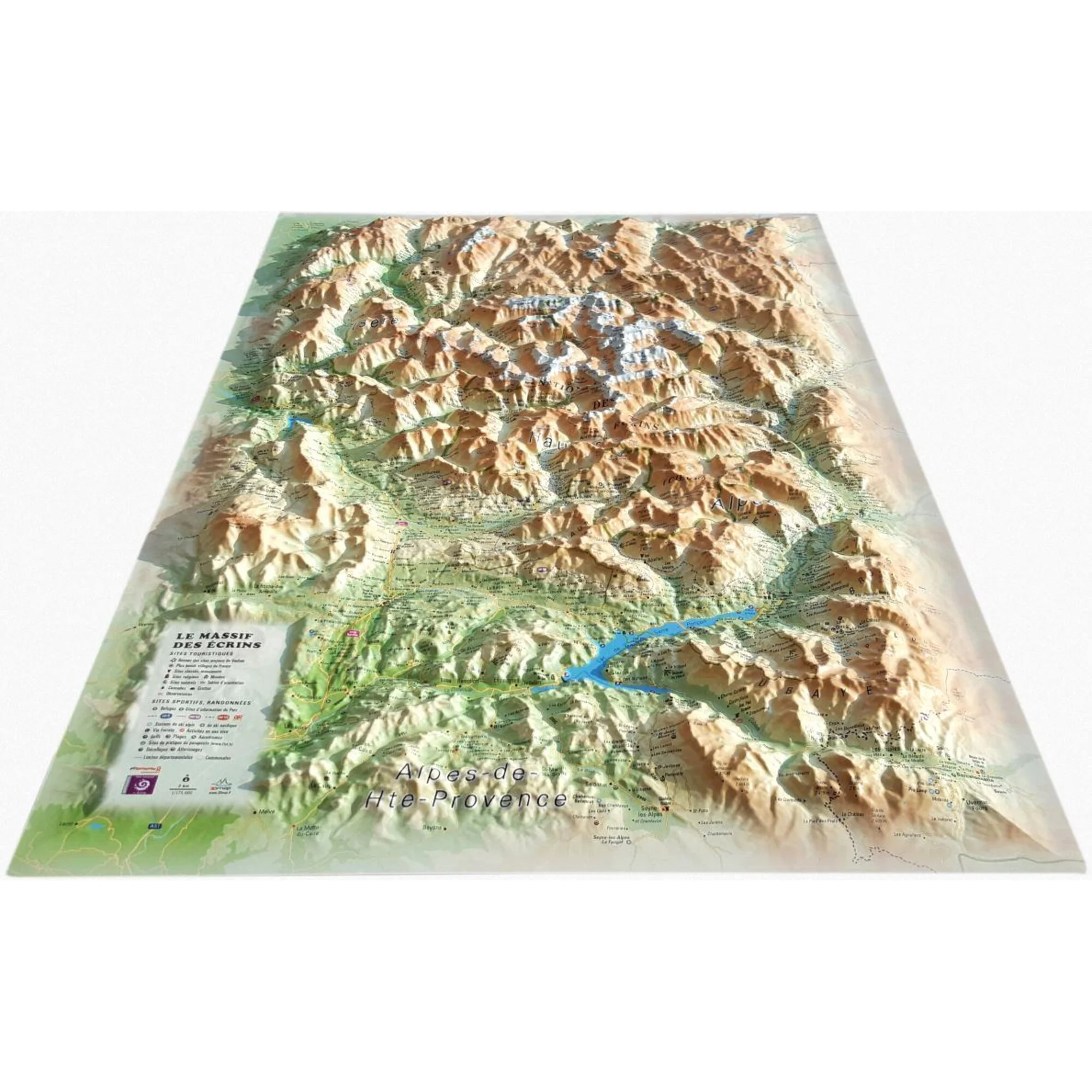 Carte régionale  Le Massif des Ecrins
