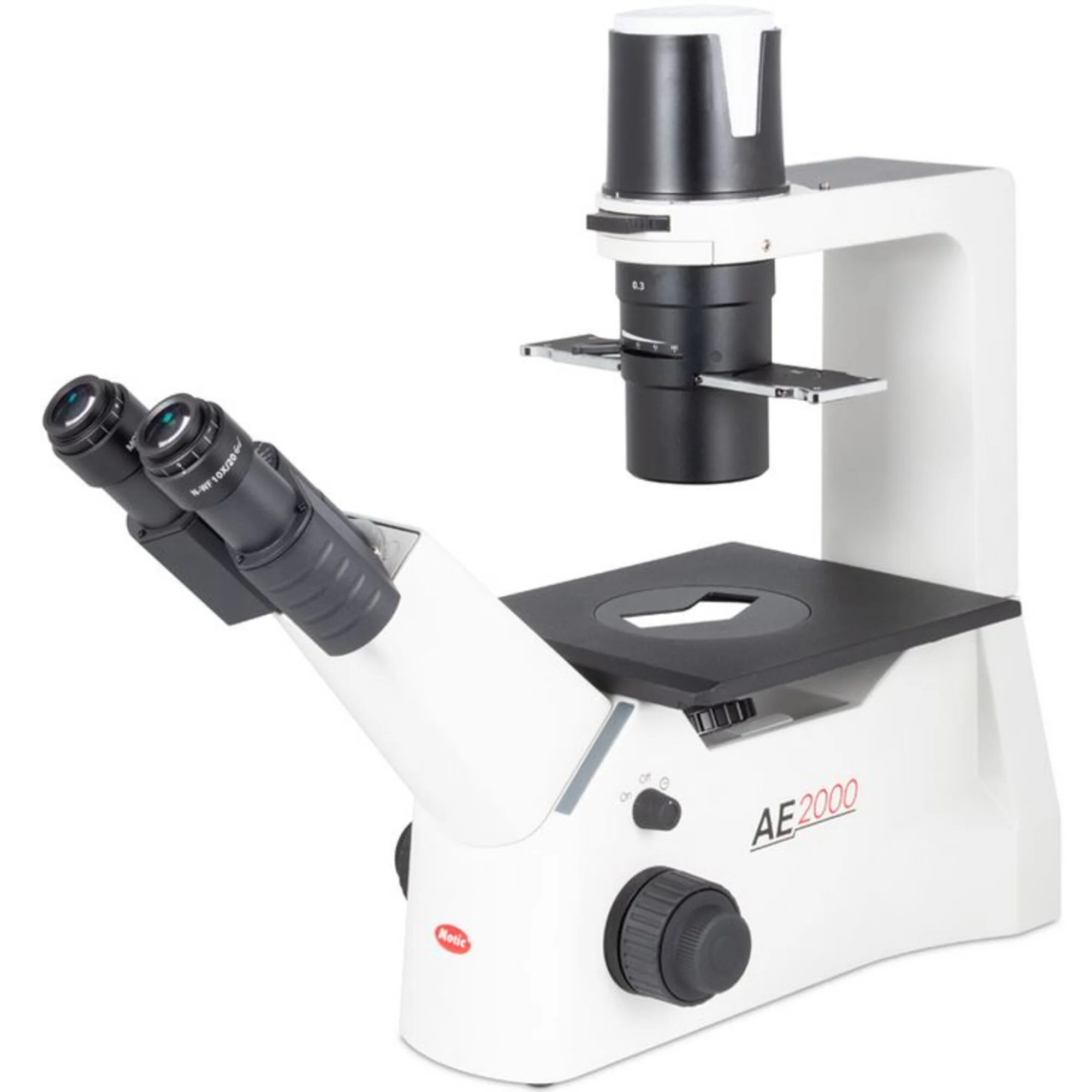 Microscope inversé  AE2000 bino, infinity 40x-200x, phase, Hal, 30W