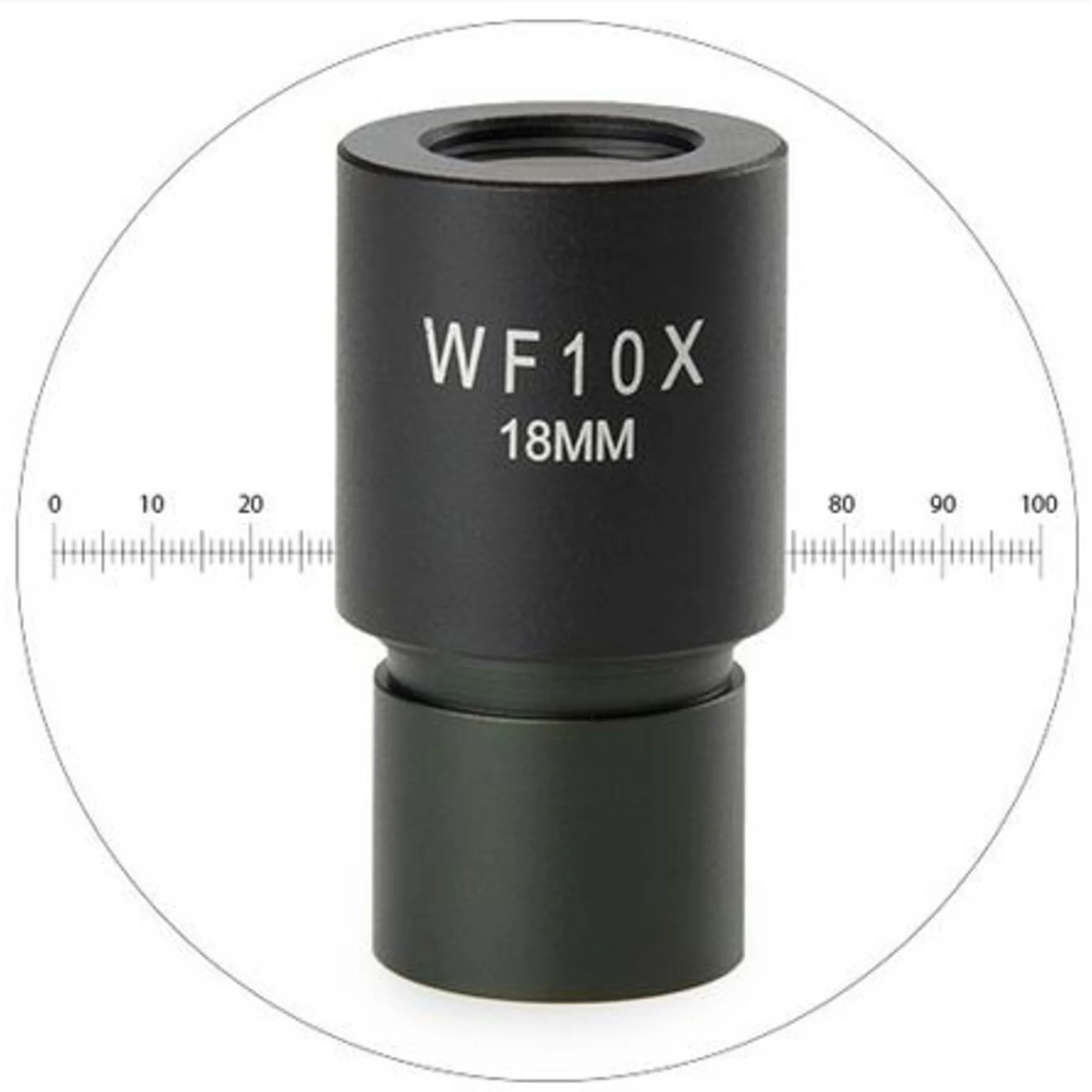 Oculaire HWF 10x / 18 mm, avec échelle micrométrique, EC.6010-M (EcoBlue)