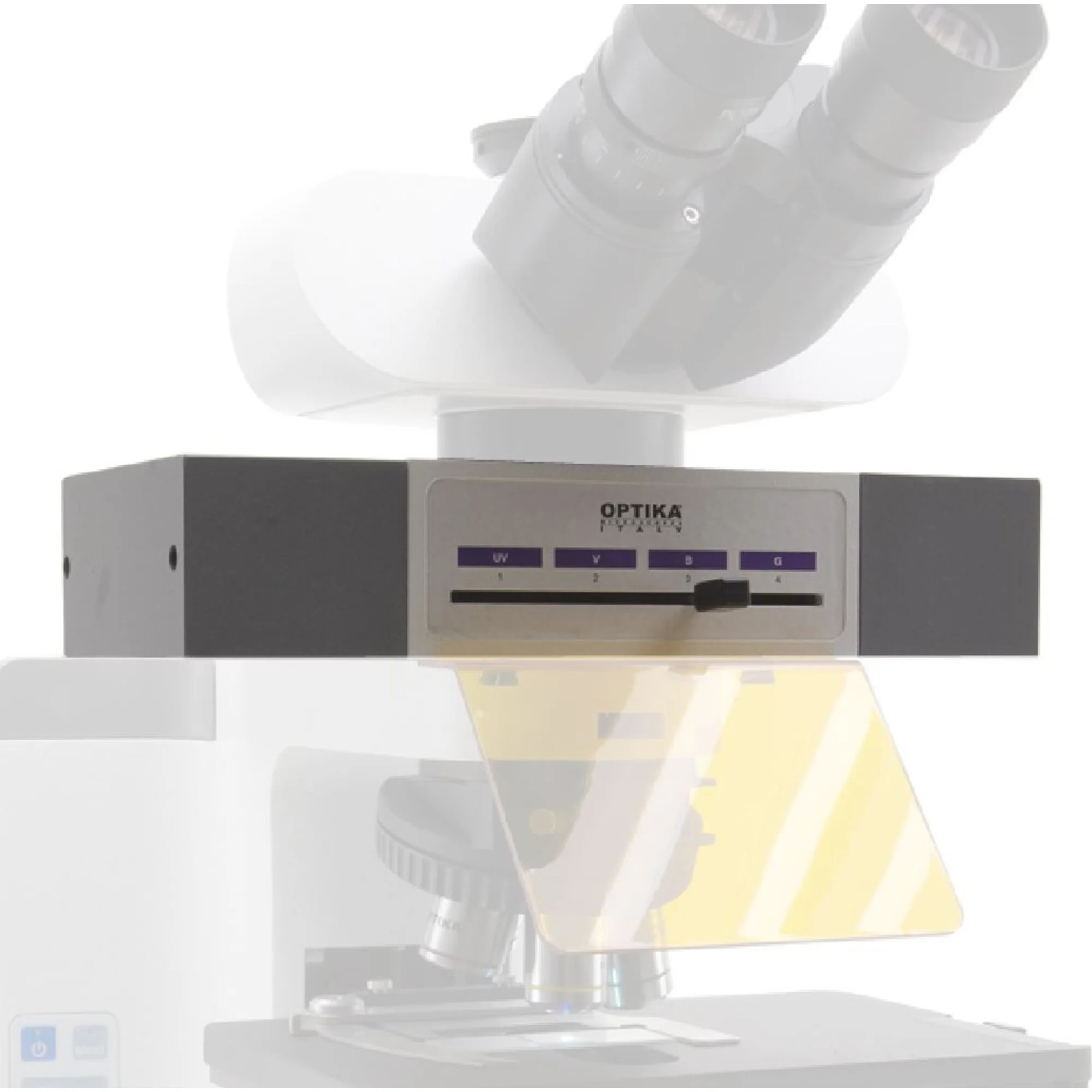 Module de fluorescence M-1031, 4-Positions, LED, filtre bleu, vert (FITC & TRITC)