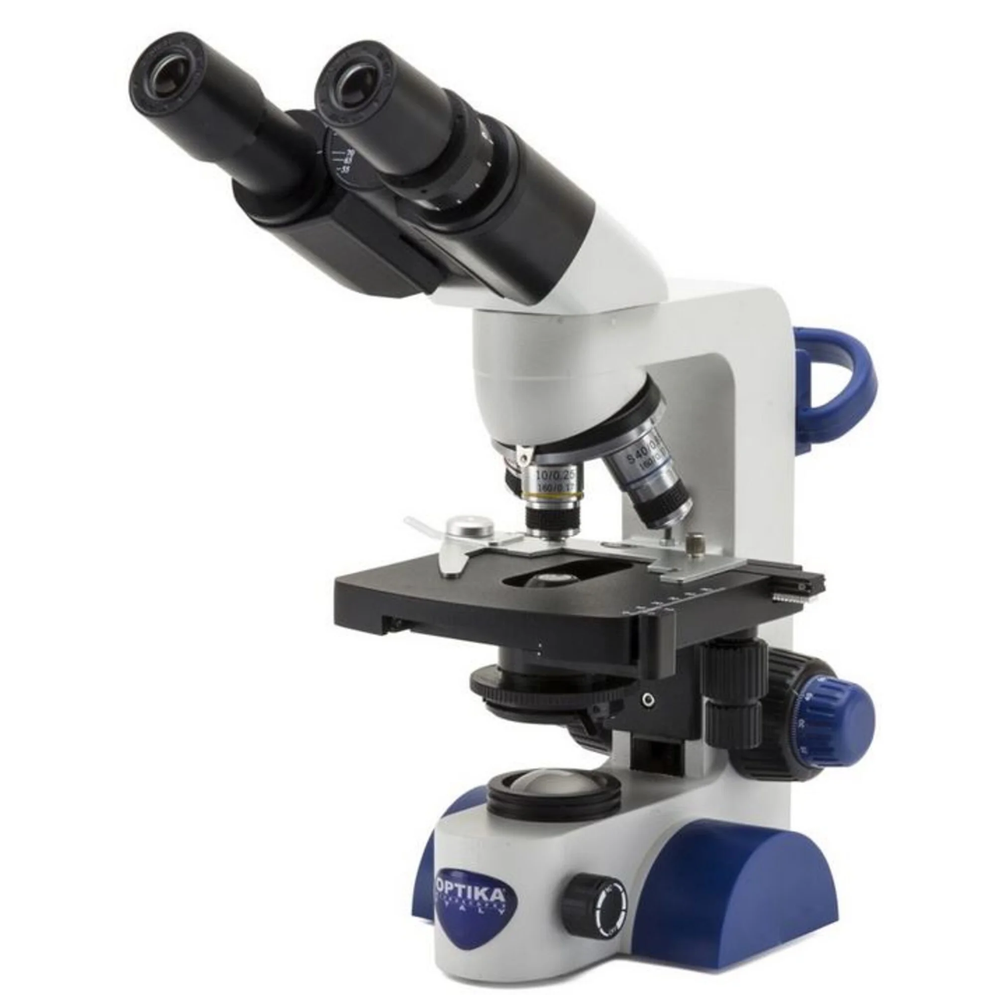Microscope  B-66, bino, 40-400x, LED, batterie, platine à chariot croisé