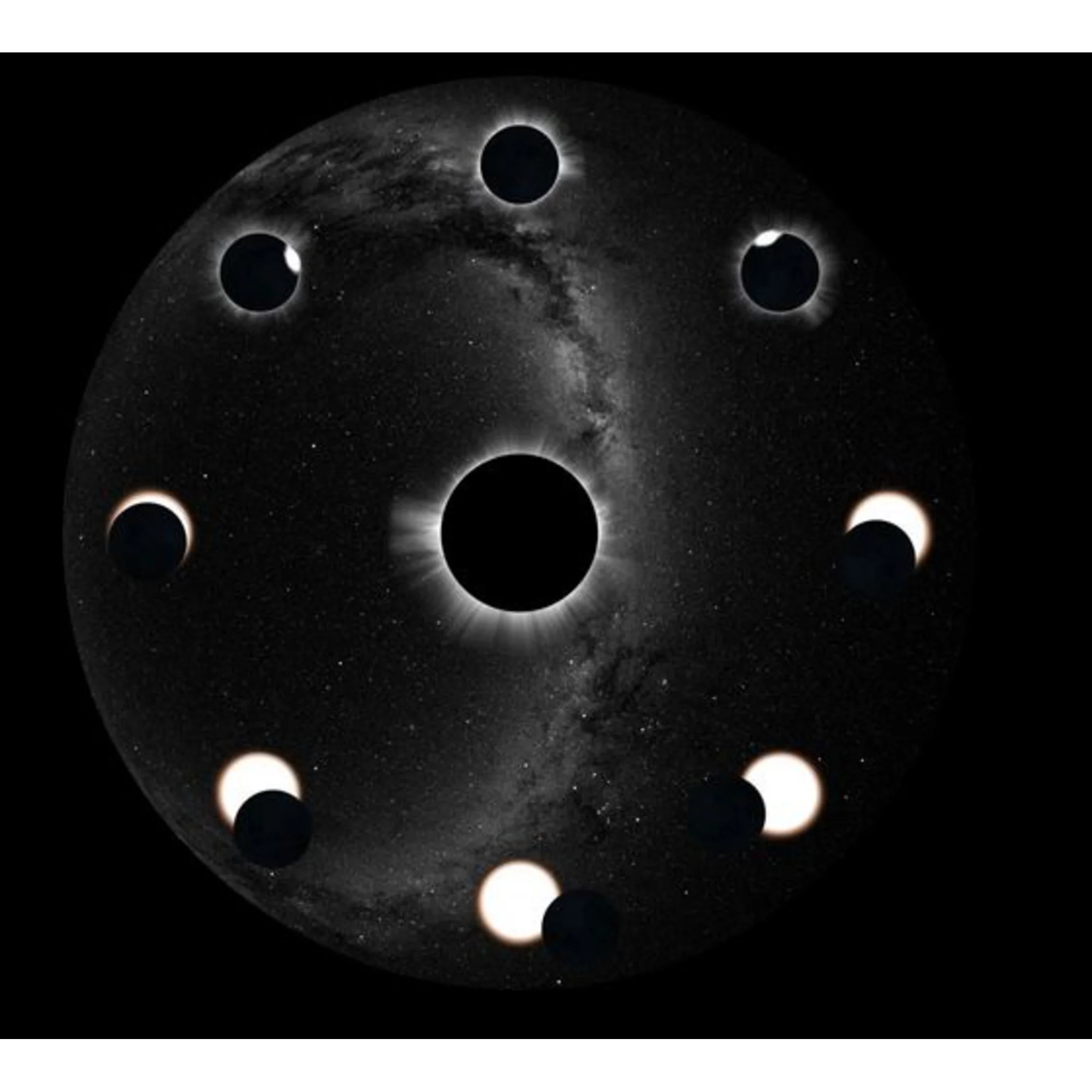 Diapositive pour le Planetarium Homestar de Sega Éclipse totale de soleil