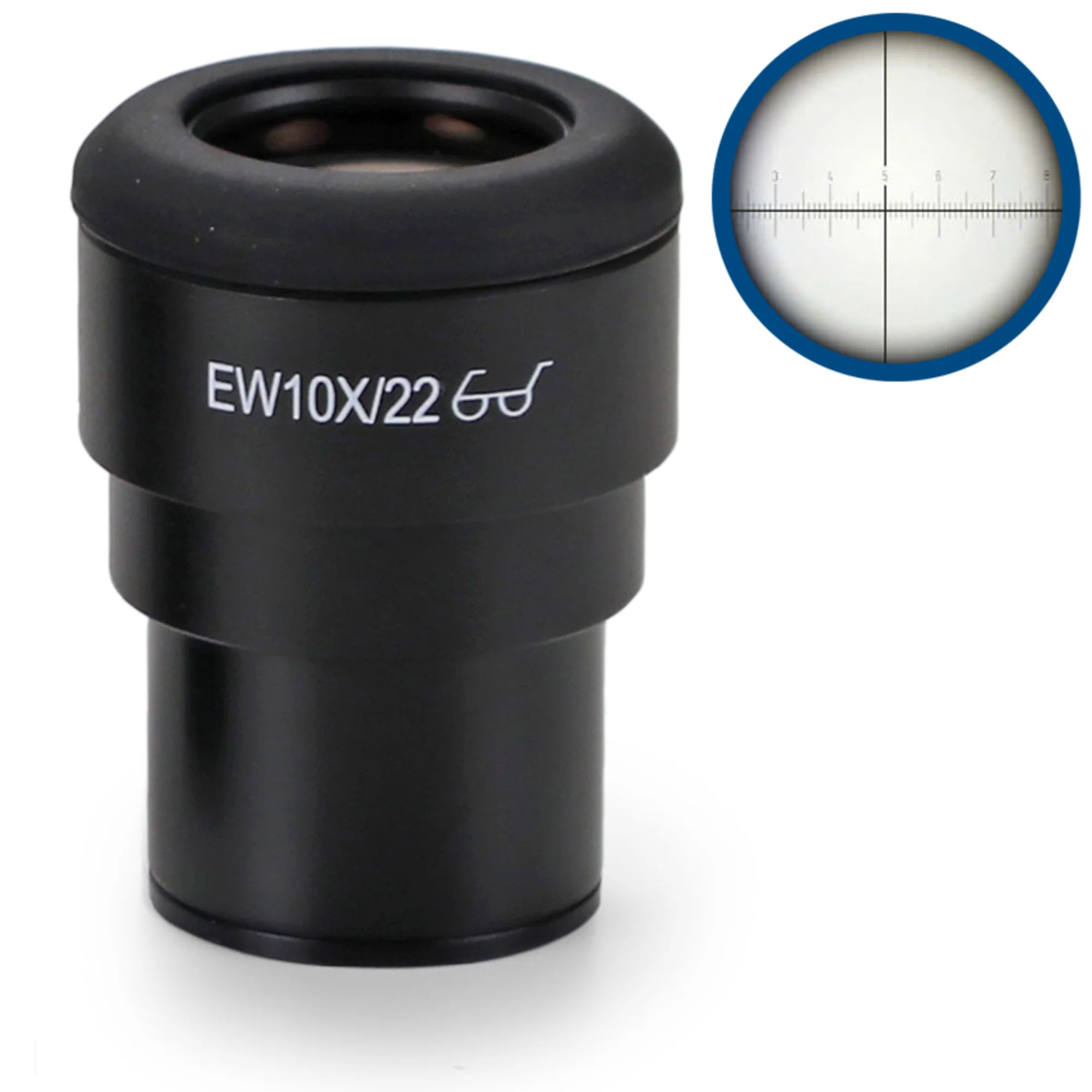Oculaire de mesure  IS.6210-CM, WF 10x / 22,10/100 microm., crosshair, Ø 30mm (iScope)