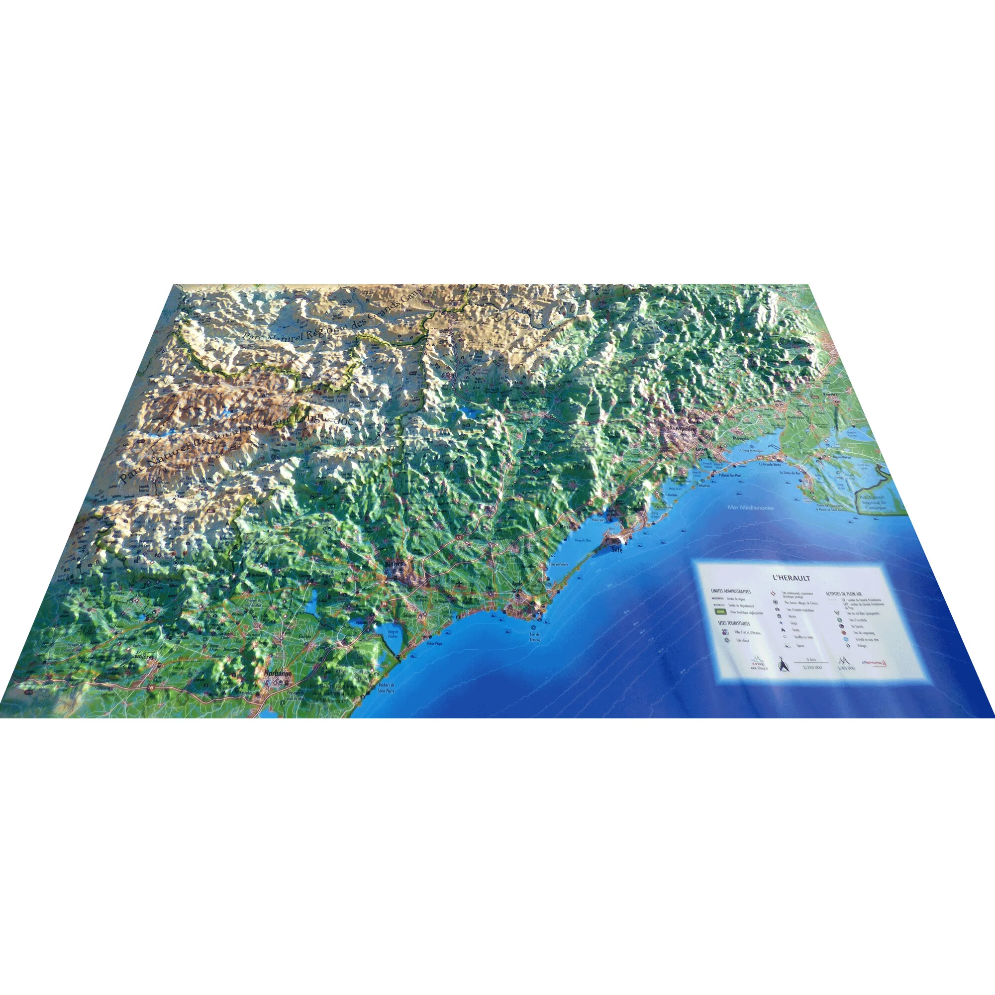 Carte régionale  L'Hérault
