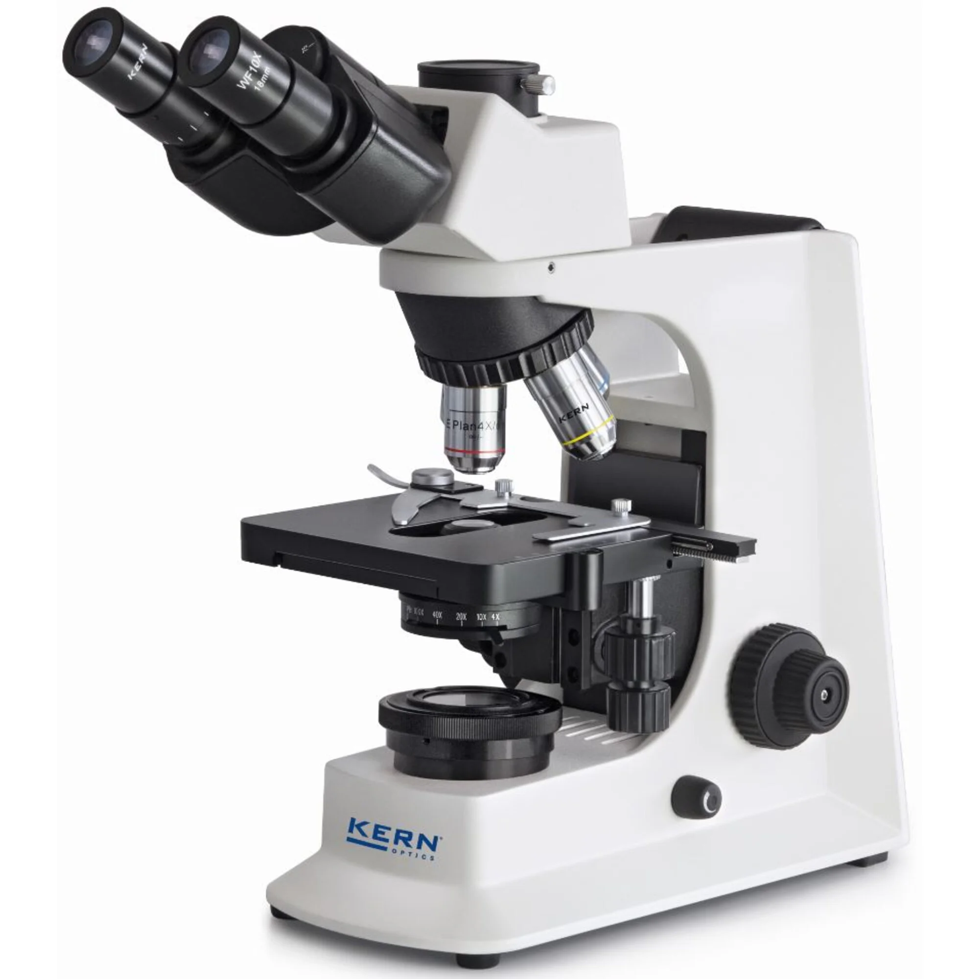 Microscope  Trino Plan 4/10/40/100, WF10x18, 20W Hal, OBF 132