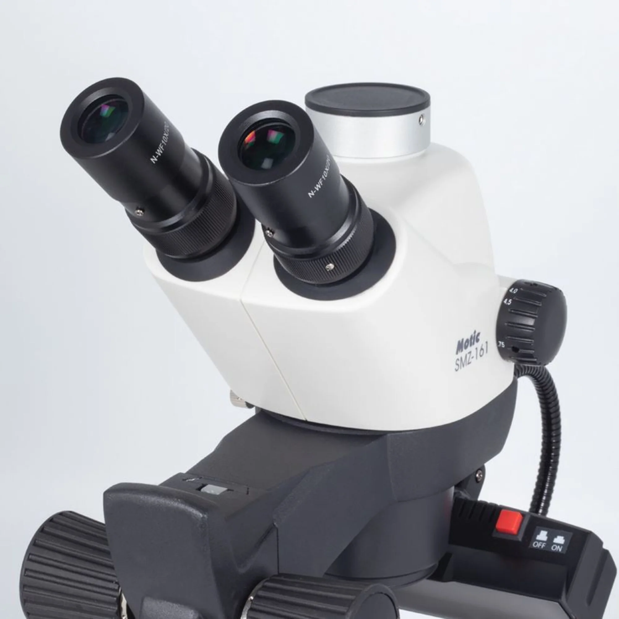Microscope stéréo zoom  GM-161, trino, fluo,  7.5-45x, wd 110mm