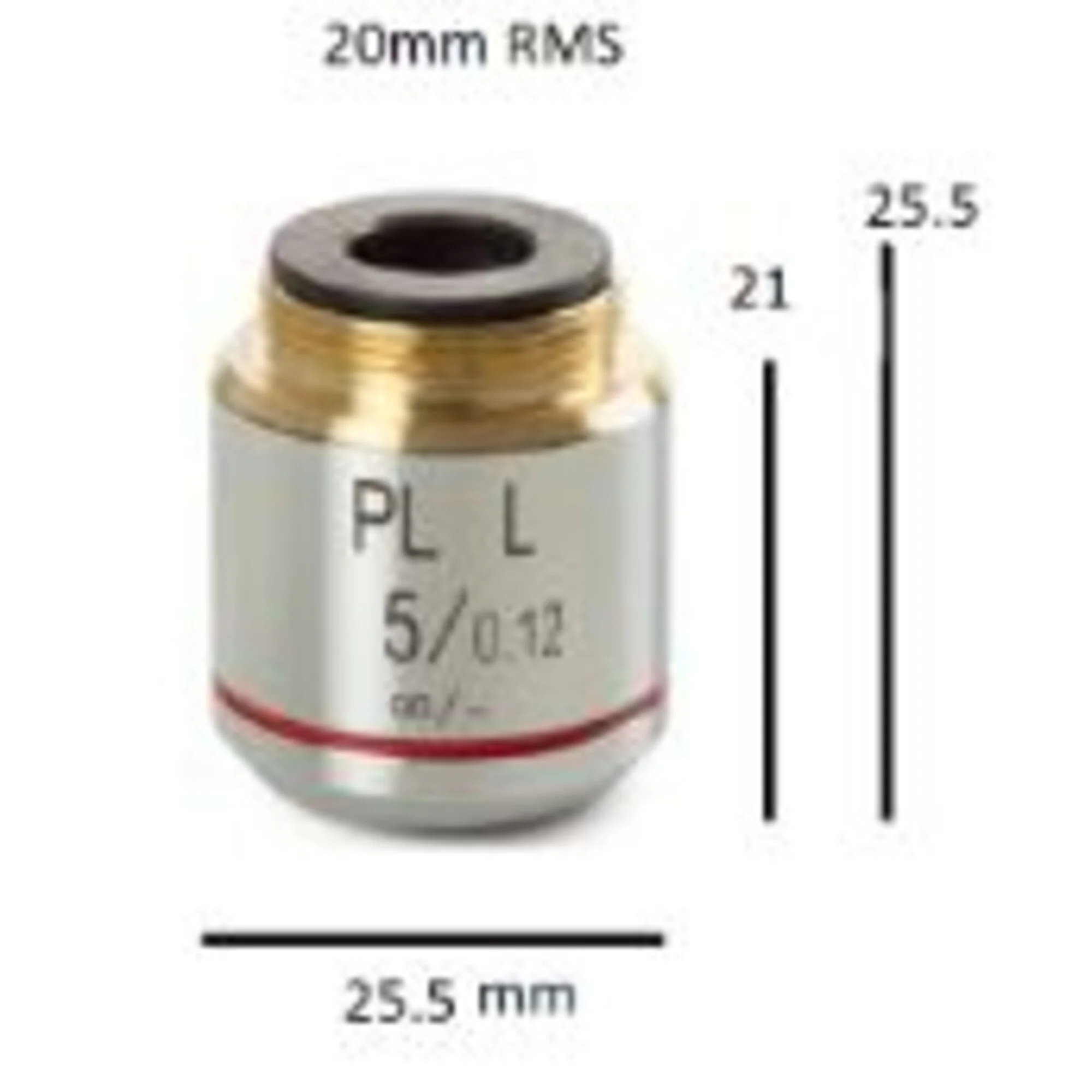 Objectif BS.8105, plan PL 5x/0,12, w.d. 26,1 mm, infini (bScope)