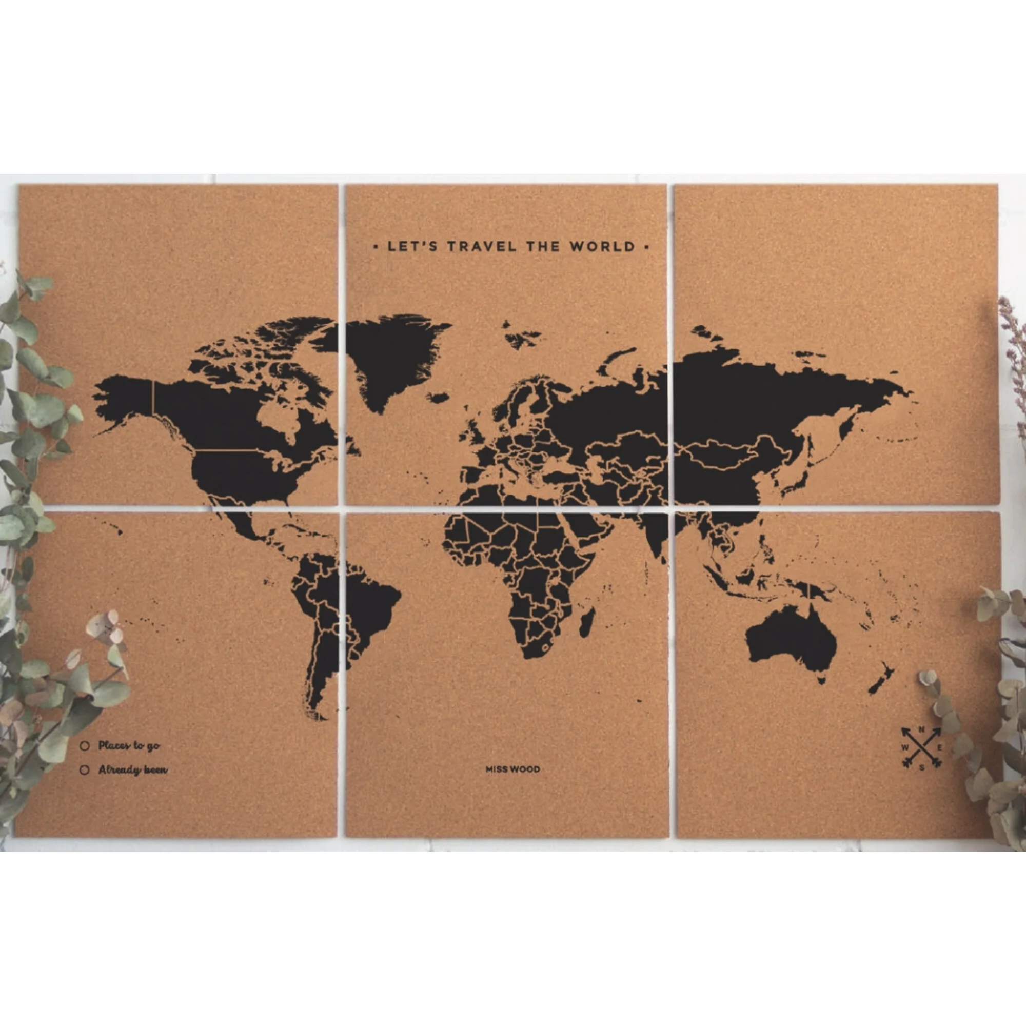 Mappemonde  Puzzle Map XL - Noir