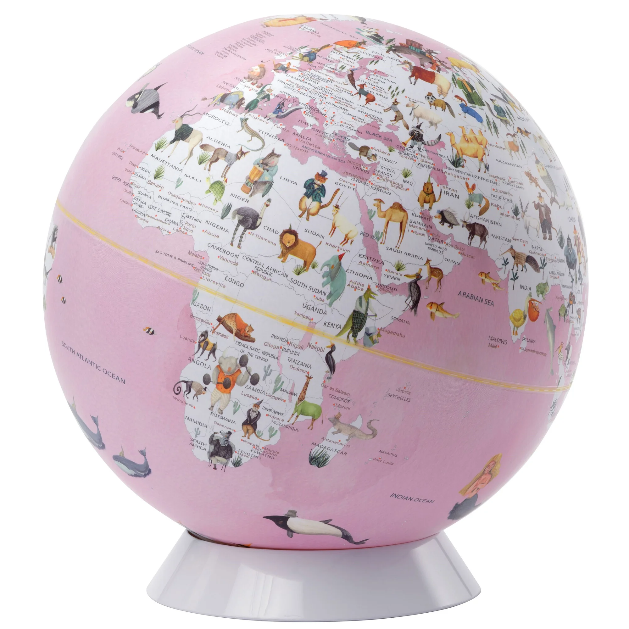 Globe  Wildlife World Pink 25cm