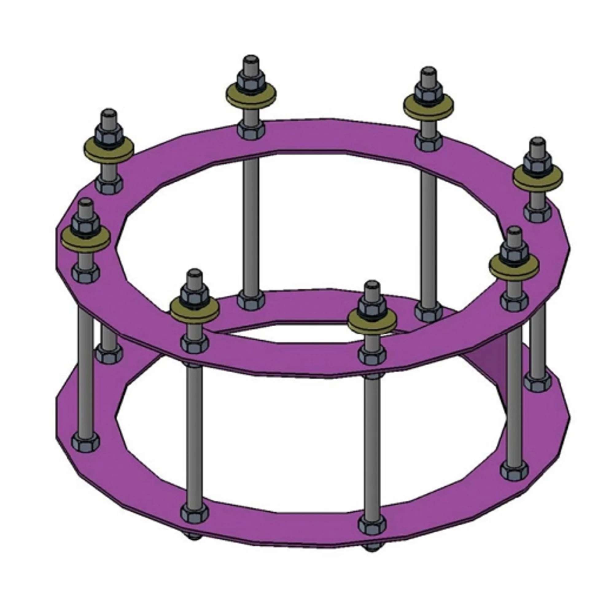 Kit d'ancrage 2 pour colonne d'observatoire P200 avec 65 cm de hauteur totale