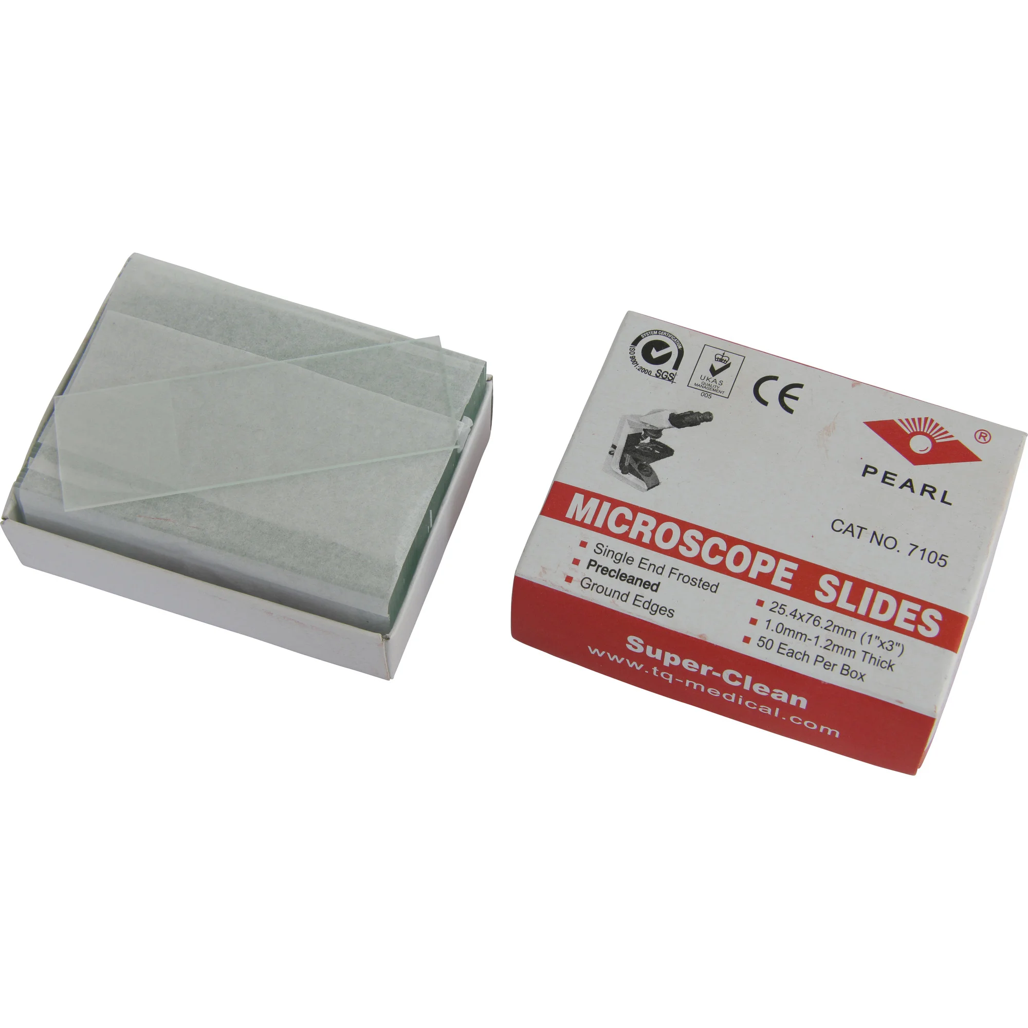 Lames porte-objet mat, 50 pièces
