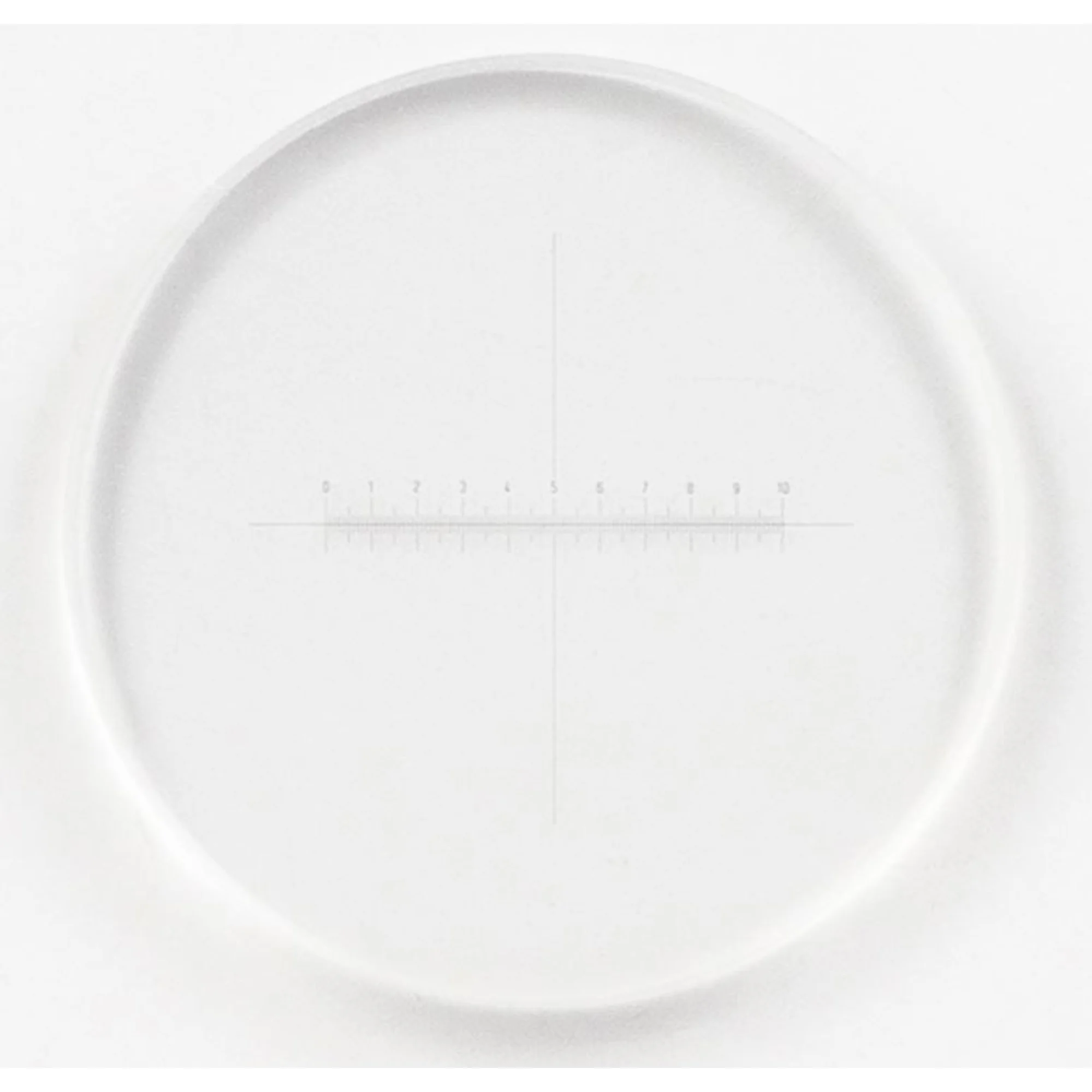 Plaque micrométrique  Grille 100/10 mm, réticule en croix, Ø21 mm (RedLine200)