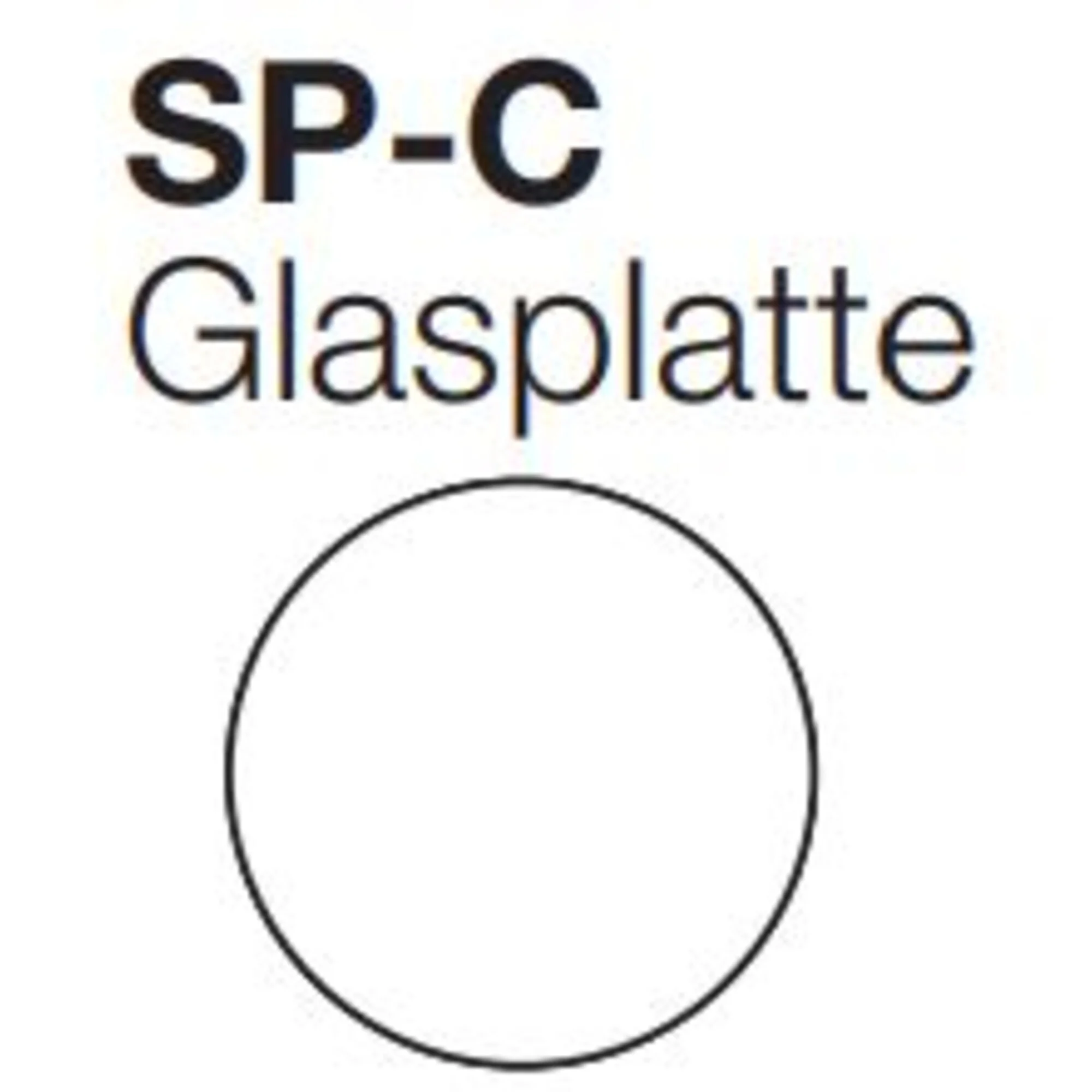 Fond en verre transparent SP-C, Ø 100 mm