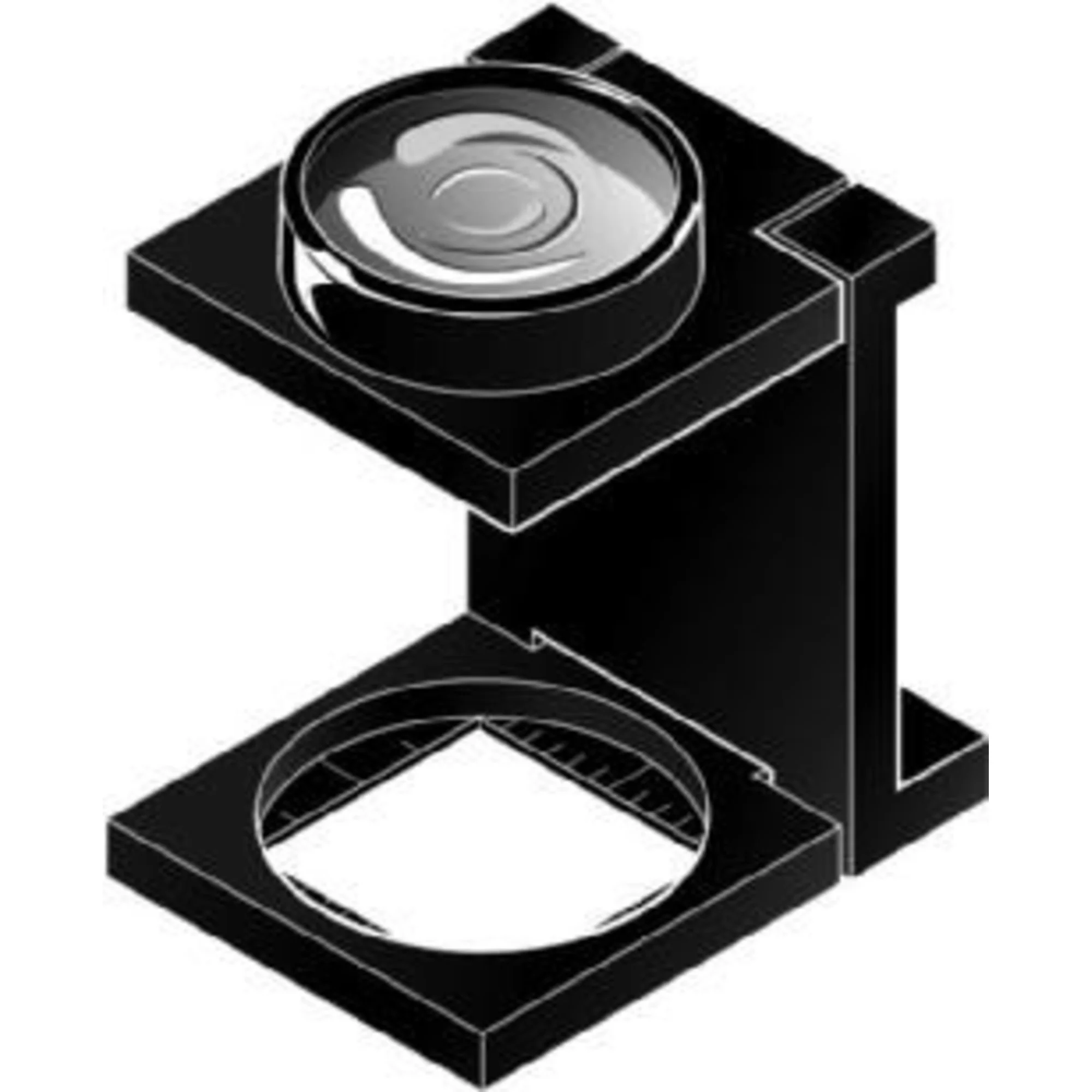 Loupe  Fil compteur 25 x 25 mm gros-plan 6x