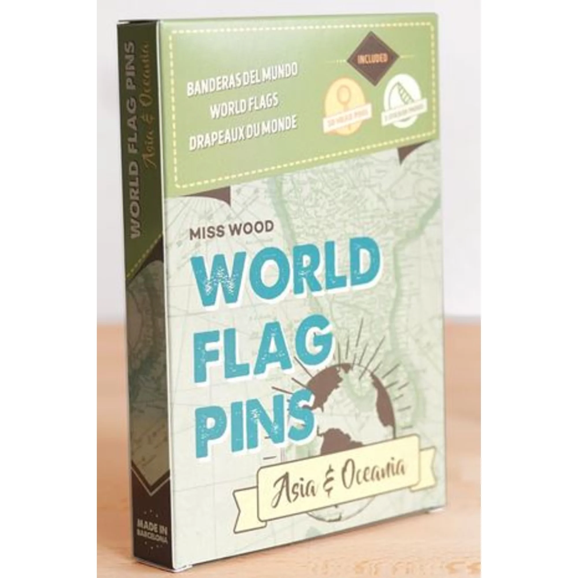 World Flag Pins Asia & Oceania 25 pieces