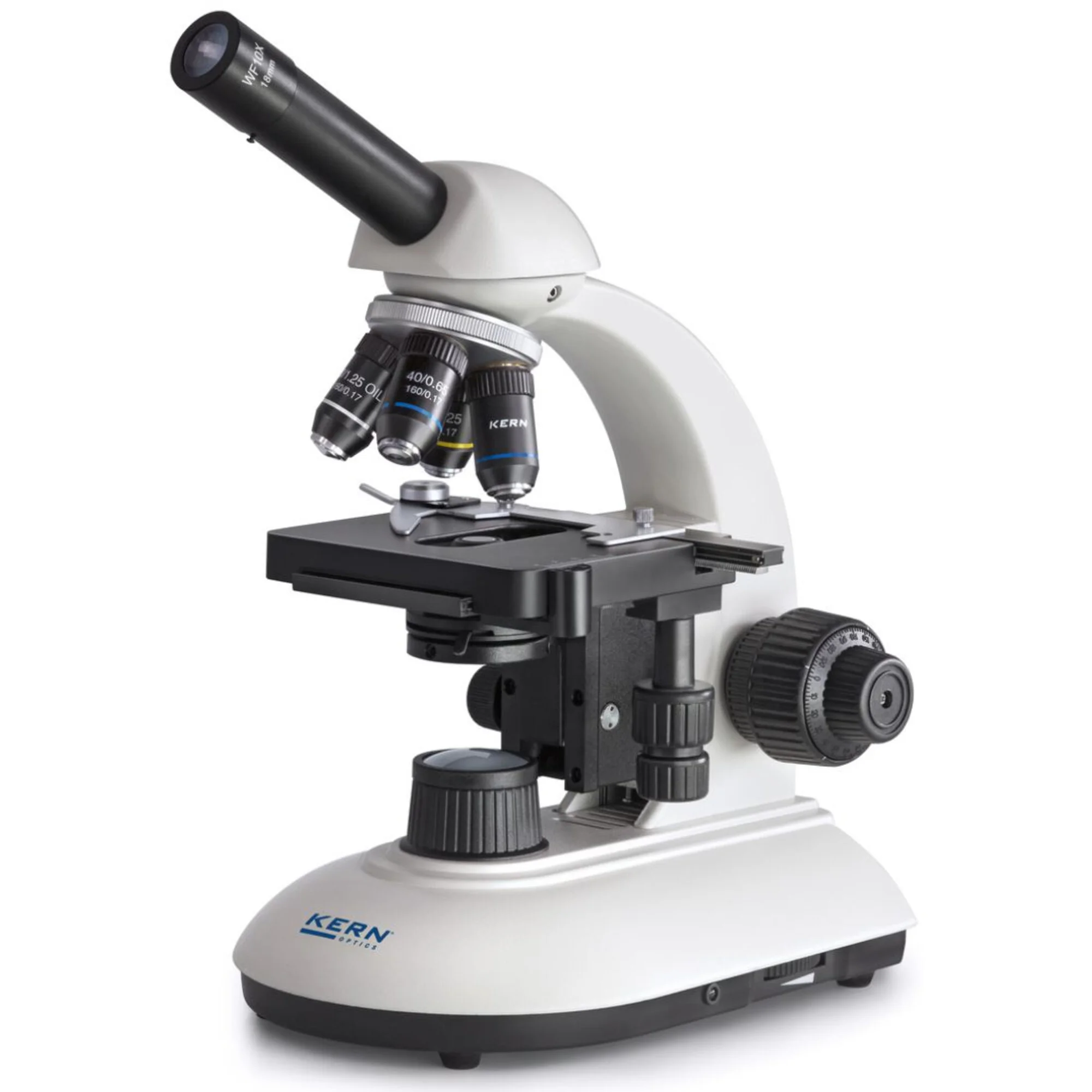 Microscope  Mono Achromat 4/10/40/100, WF10x18, 3W LED, OBE 111