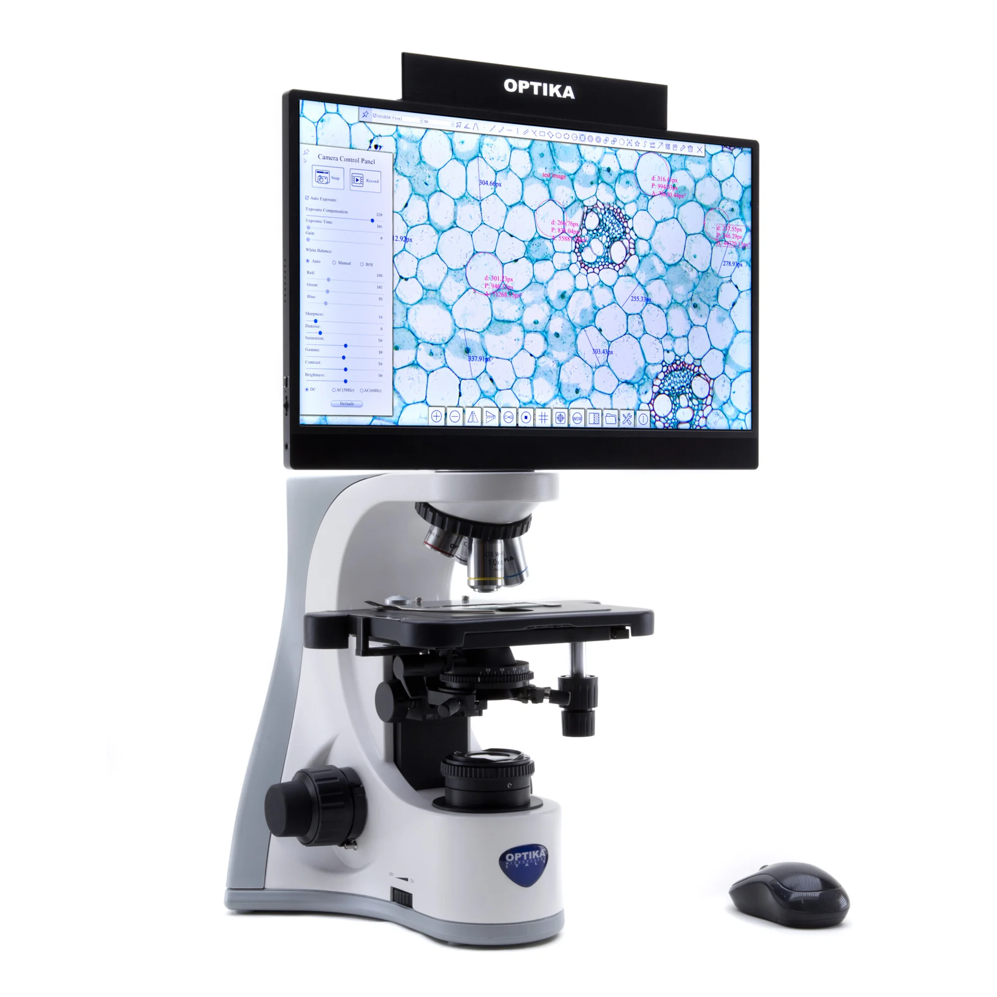 Microscope B-510BF4K, numérique, W-PLAN IOS, 40x-1000x, tête numérique 4K