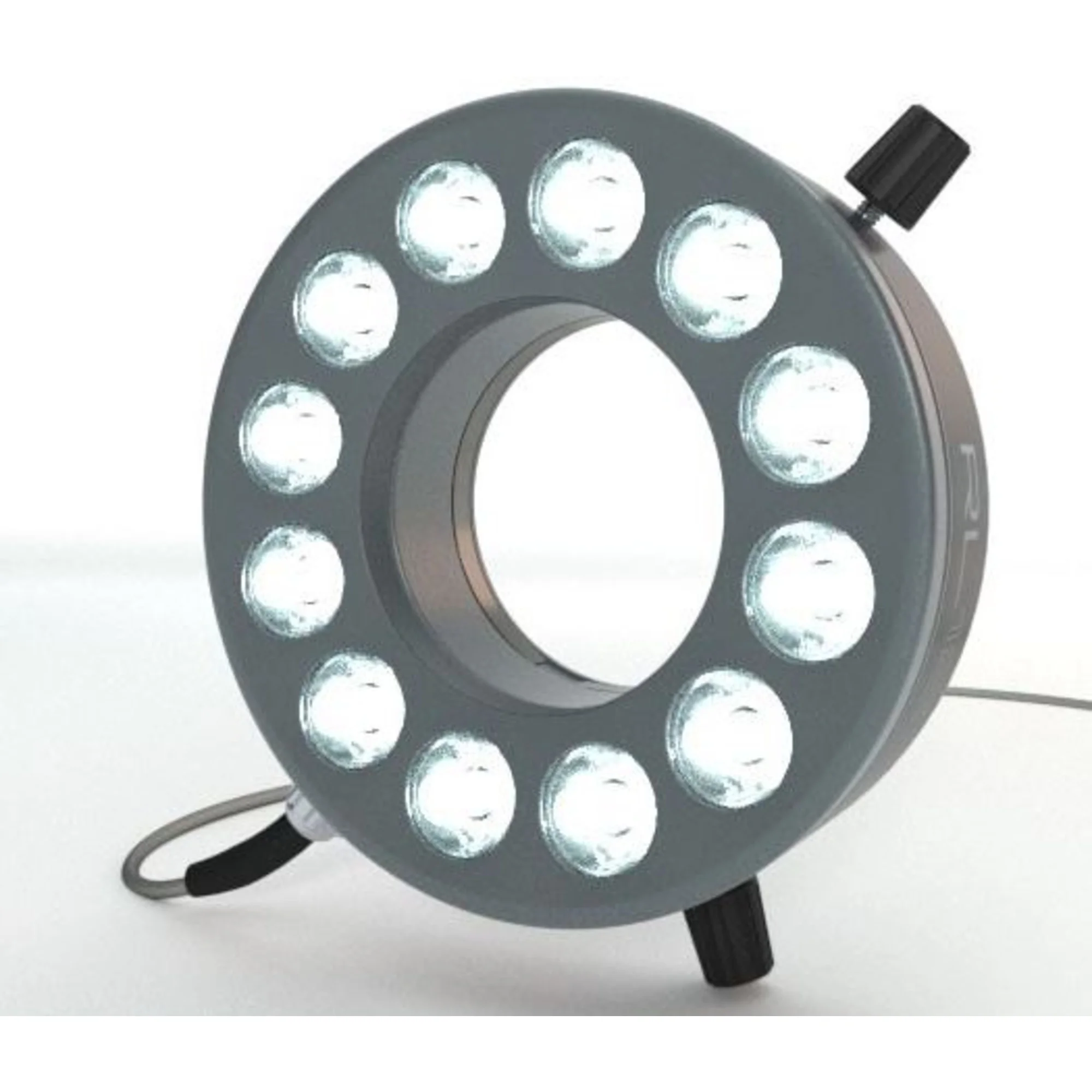 RL12-10s-24V A, Spot, ambre (590 nm), Bouchon M12 (4 pôles), Ø 66mm