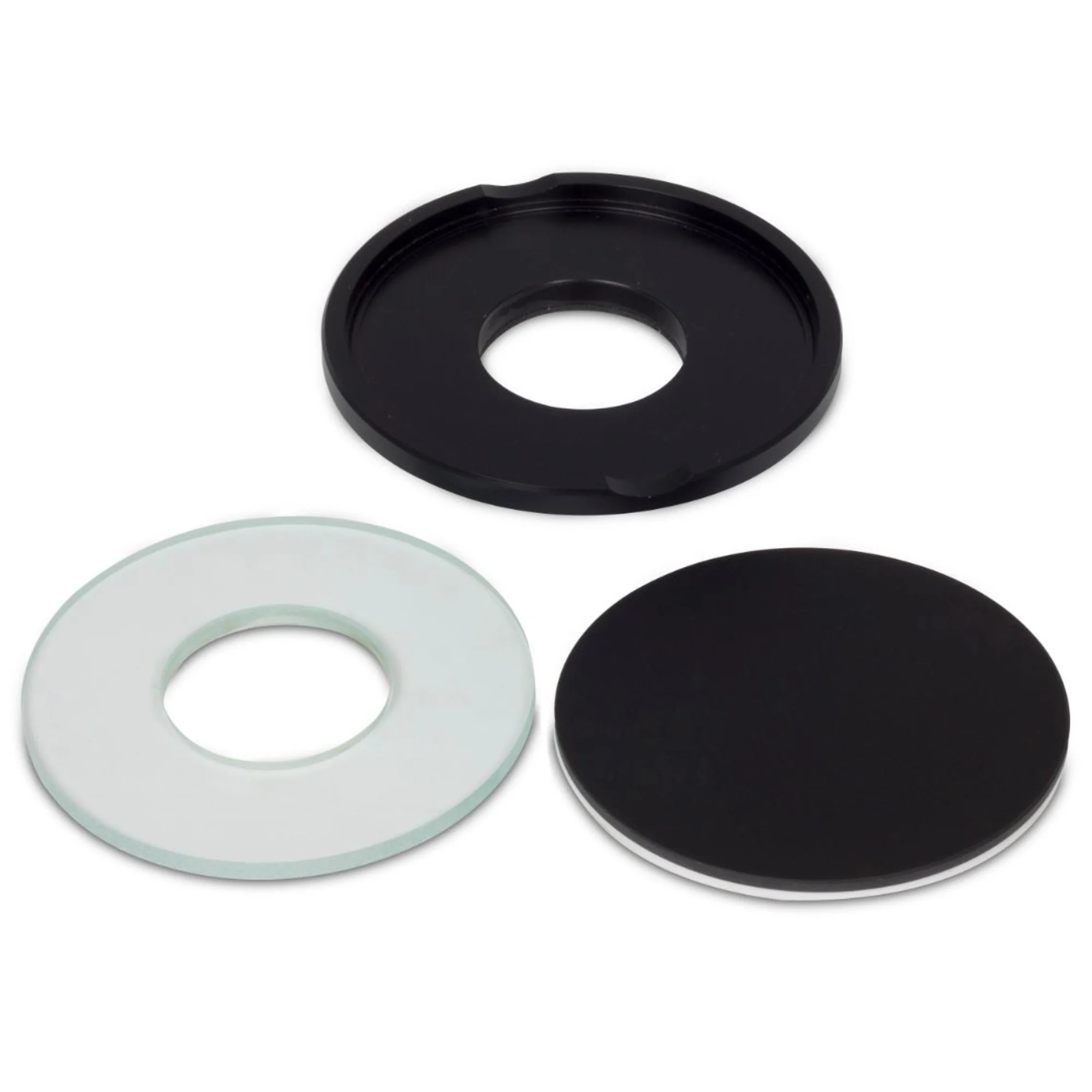 Grande platine gemmologie, avec une plaque blanc / noir et un insert en verre (SMZ-171)