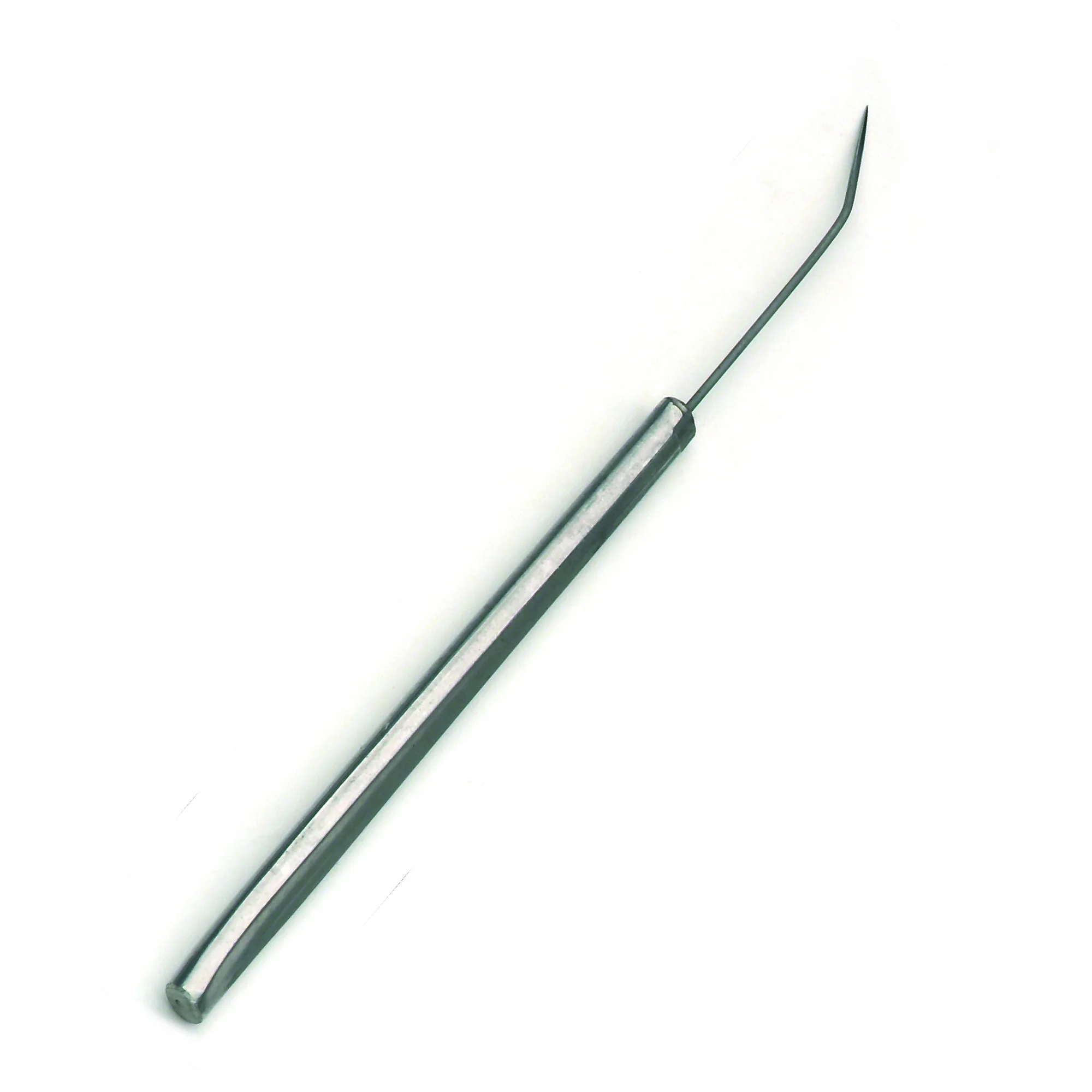 Aiguille de préparation, courbé, pointu, prise d'acier fin
