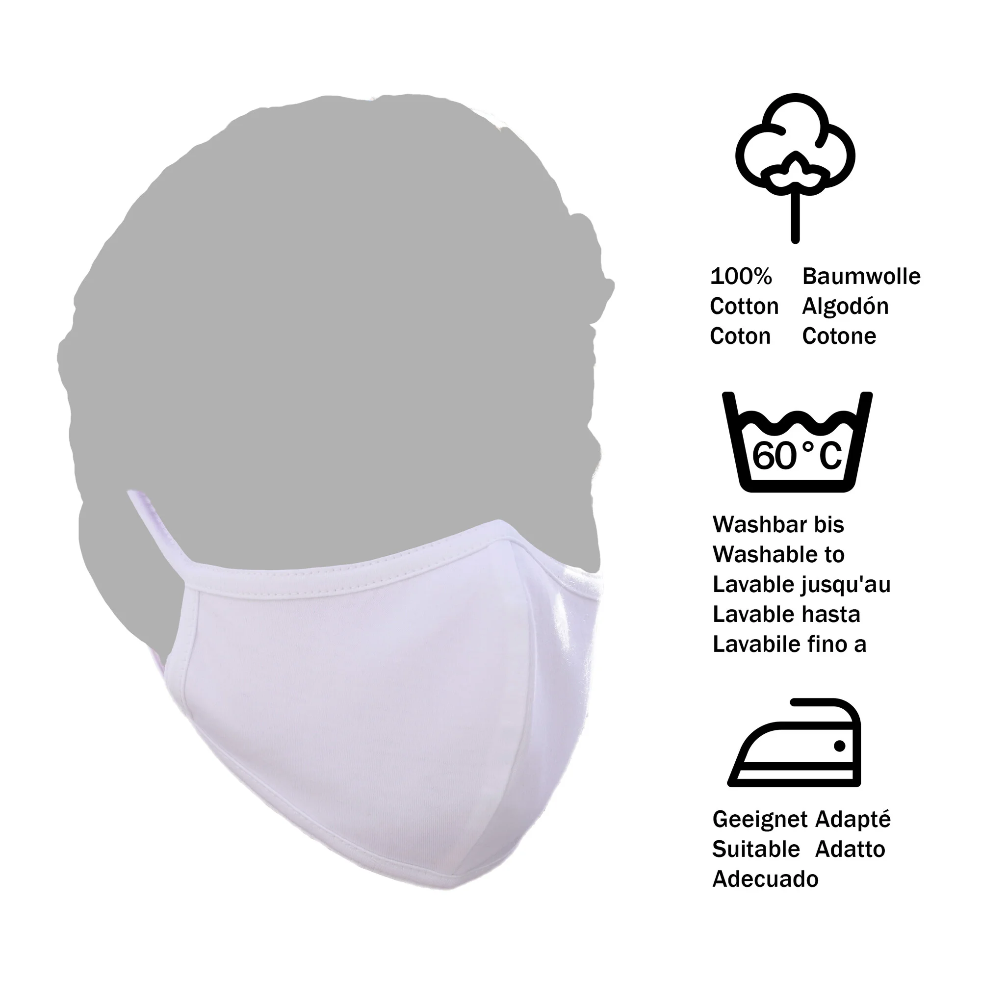 Masque, taille M, 5 pièces