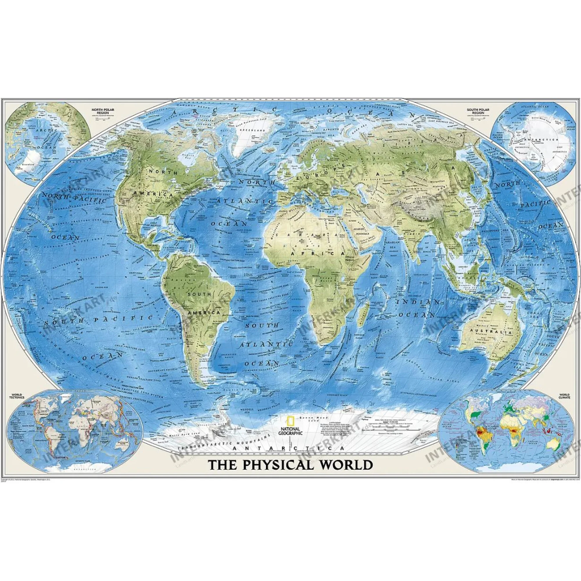 Mappemonde  physisch (116 x 77 cm)